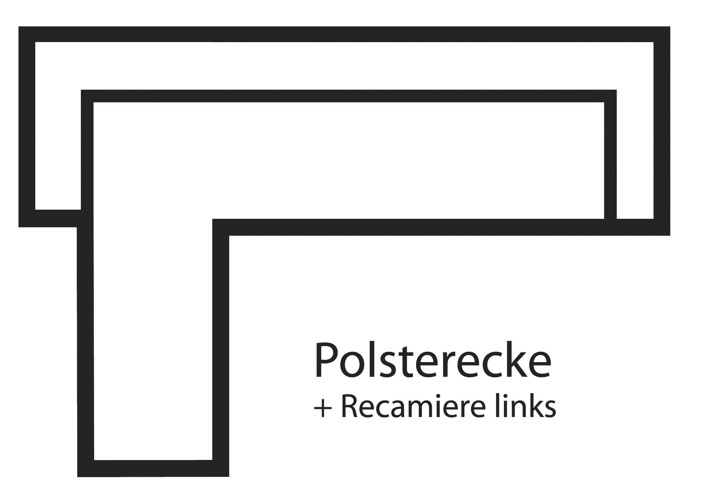 Home affaire Ecksofa »Alberto L-Form«, mit Ottomane, inkl. Kopfteilverstellung, wahlweise mit Bettfunktion