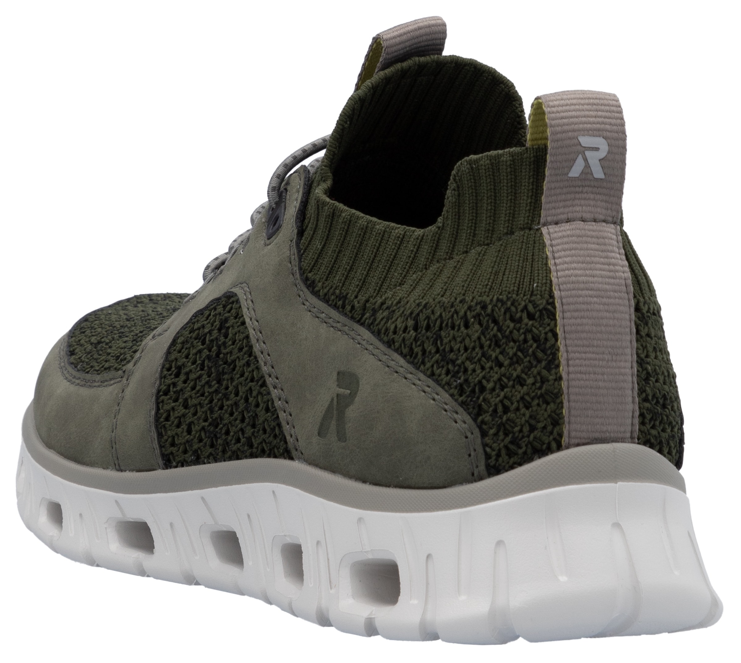 RIEKER Sport Slip-On Sneaker, Halbschuh, Freizeitschuh, Slipper mit modischer Laufsohle
