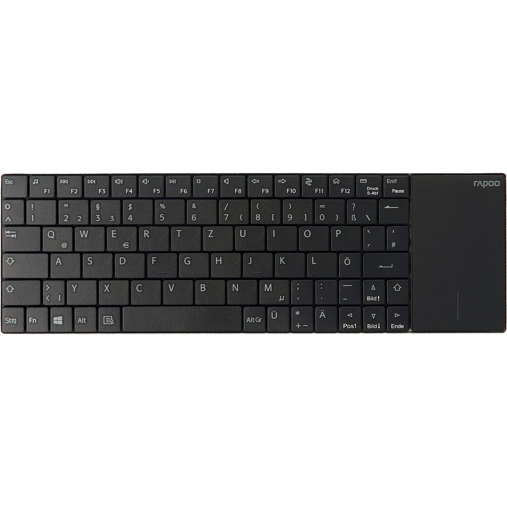 Rapoo Tastatur »E2710 kabellose Multimedia-Tastatur«, (Fn-Tasten-Touchpad-Ziffernblock)