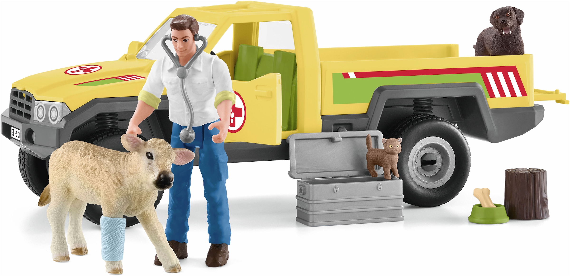 Schleich® Spielfigur »FARM WORLD, Tierarztbesuch auf dem Bauernhof (42503)«