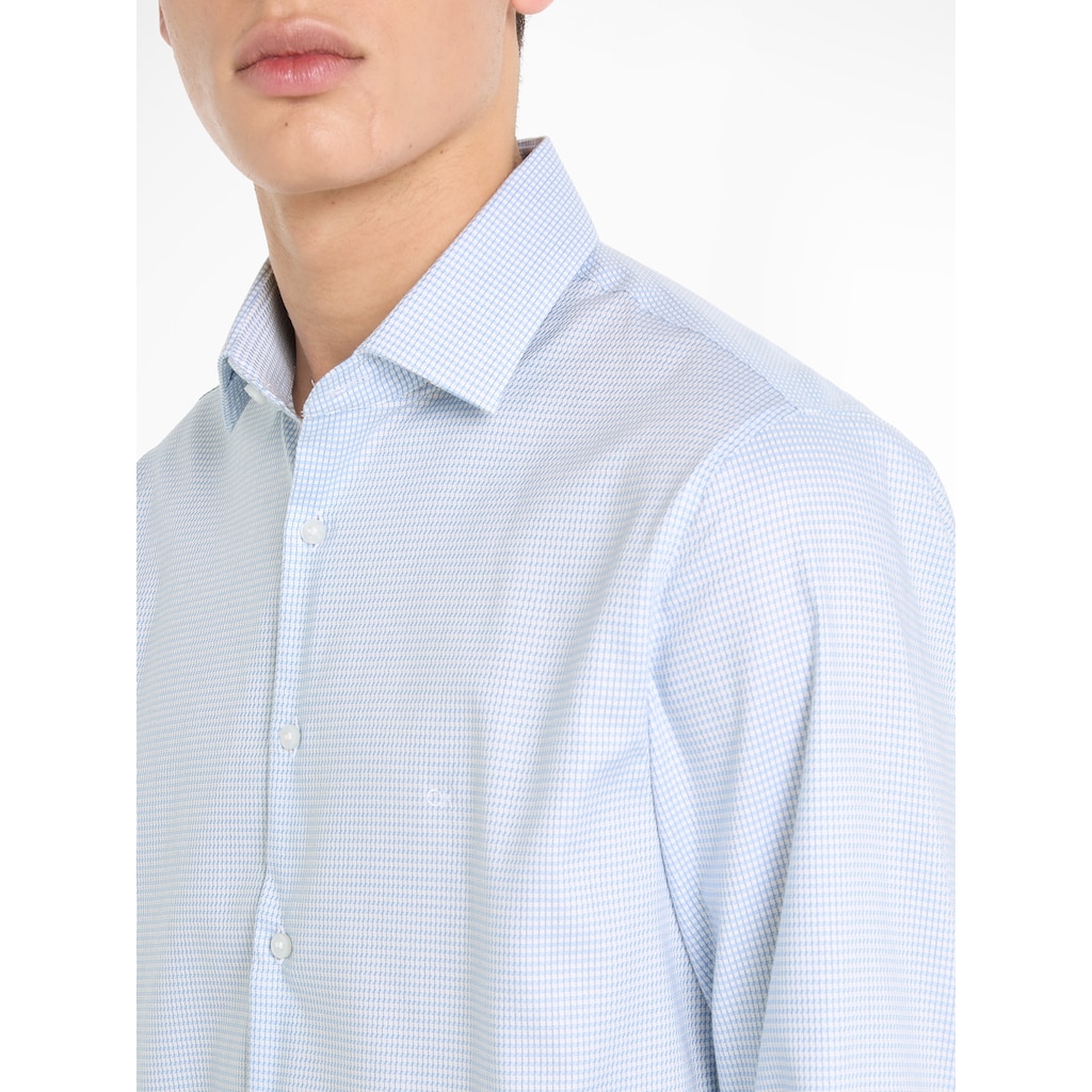 Calvin Klein Langarmhemd »STRETCH COLLAR CHECK SLIM SHIRT«