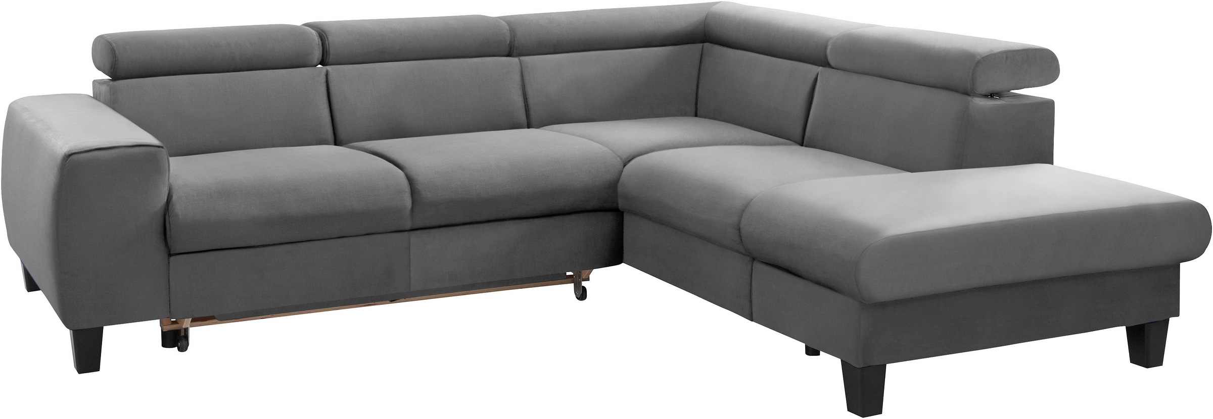 COTTA Ecksofa »Morven L-Form mit Kopfteilverstellung«, wahlweise mit Bettfunktion, Bettkasten & Wireless-Charger