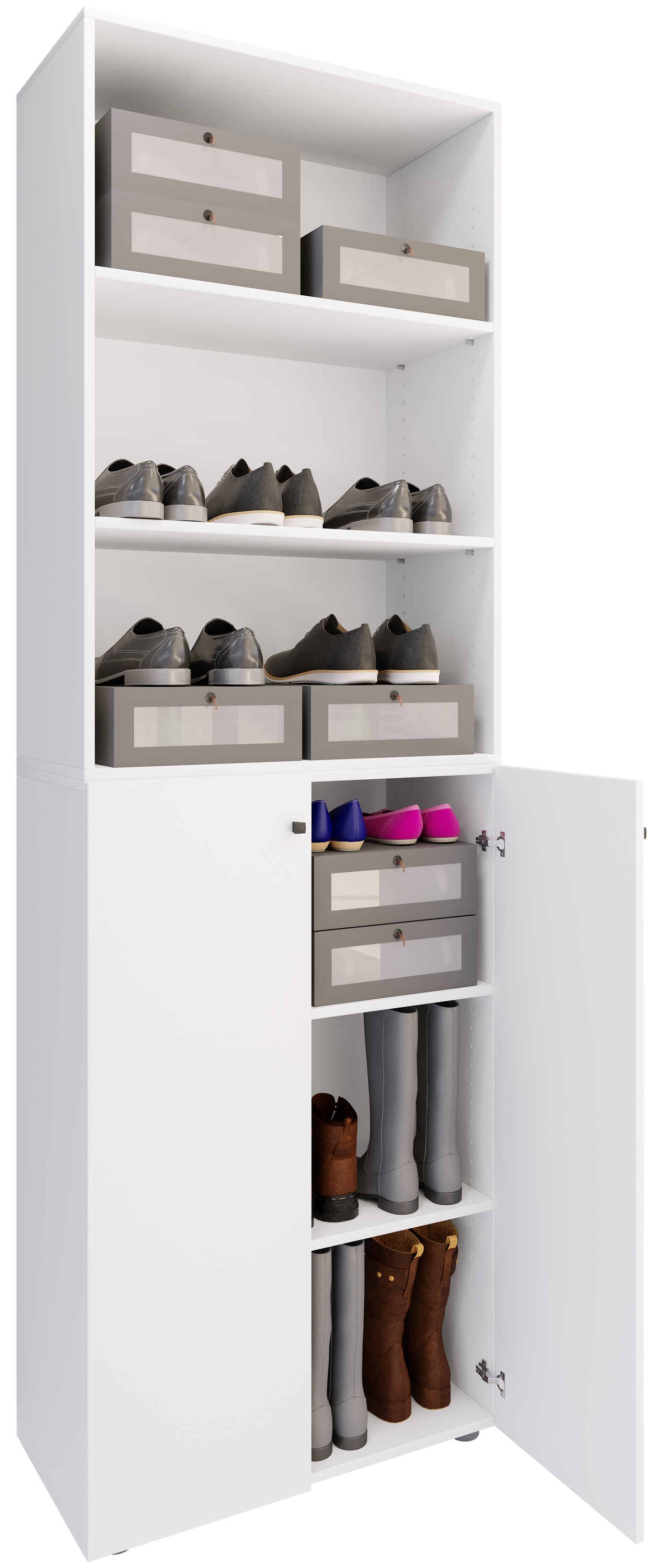 VCM Schuhschrank "XL Holz Großer Schuhschrank Schuhkommode Lona 6" 1 Stk. tlg.