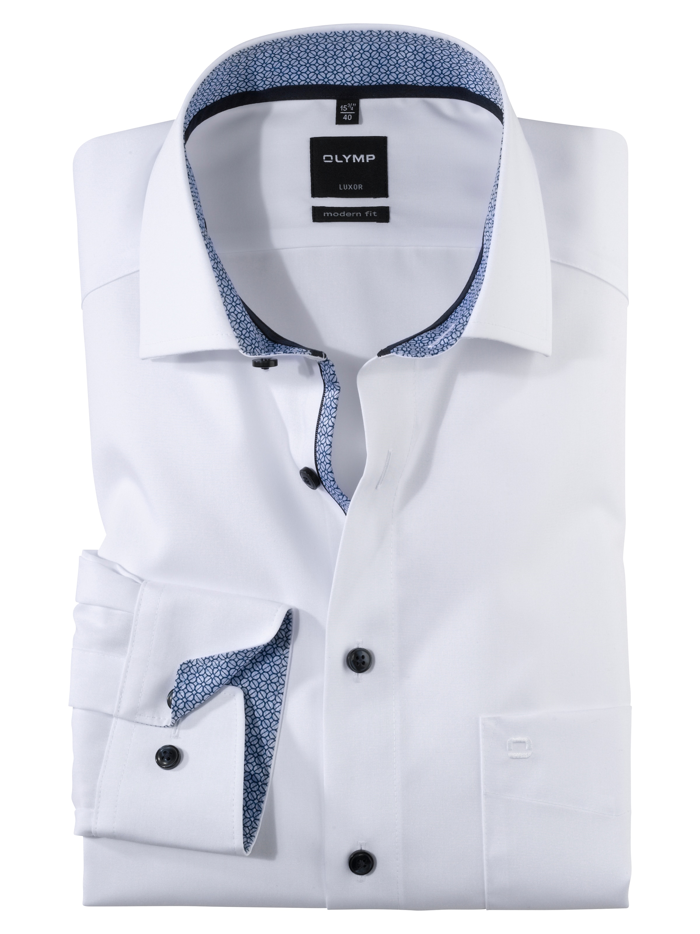 OLYMP Businesshemd »Luxor modern fit« mit kontrastfarbigen Details