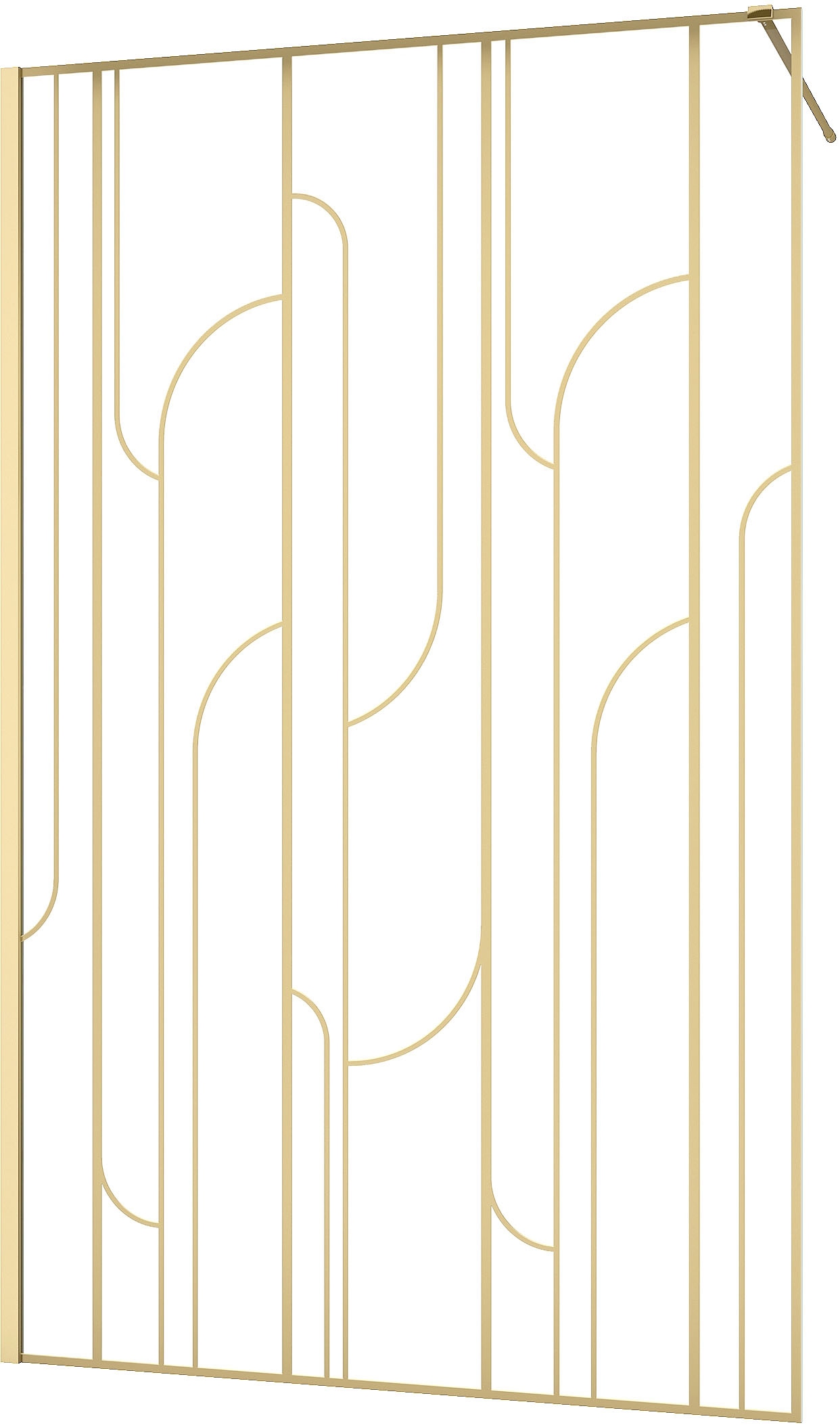 Marwell Walk-in-Dusche »Nouveau«, mit goldenen Siebdruck und hochwertigen Aluminiumwandprofil