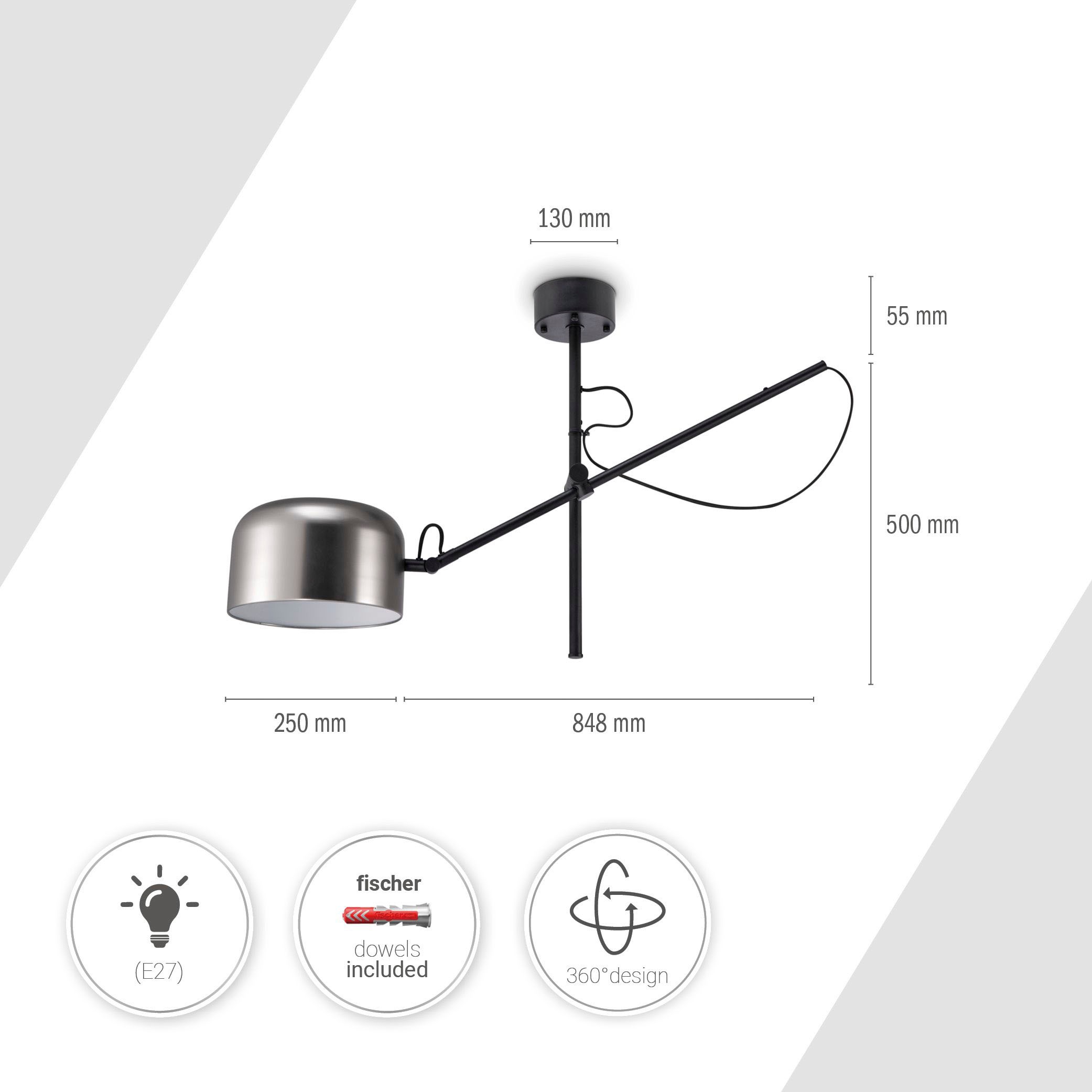 Paco Home Deckenleuchte »BOWL« E27