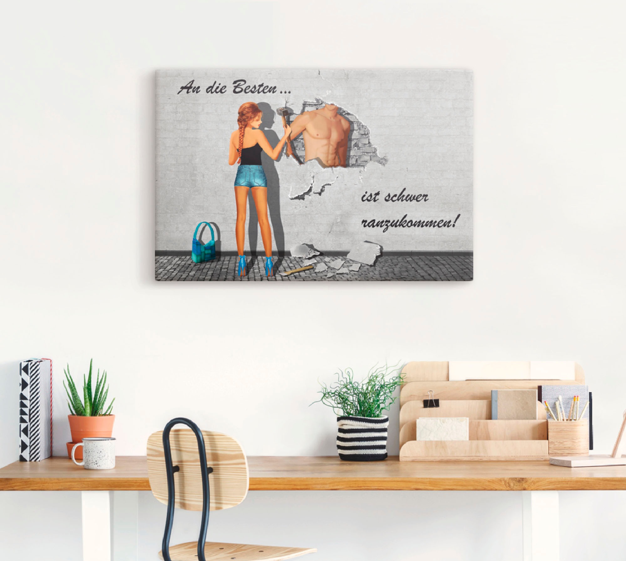 Artland Leinwandbild »Die Besten« Frau 1 Stk. tlg. auf Holzrahmen gespannt