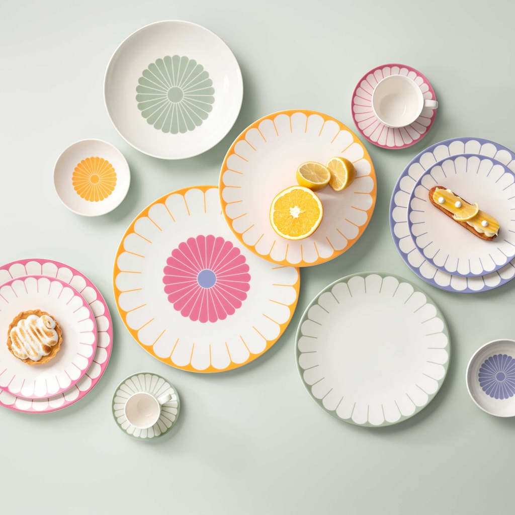 Villeroy & Boch Frühstücksteller »Frühstücksteller Fleur Couleur ø 21,2 cm 6er Set«