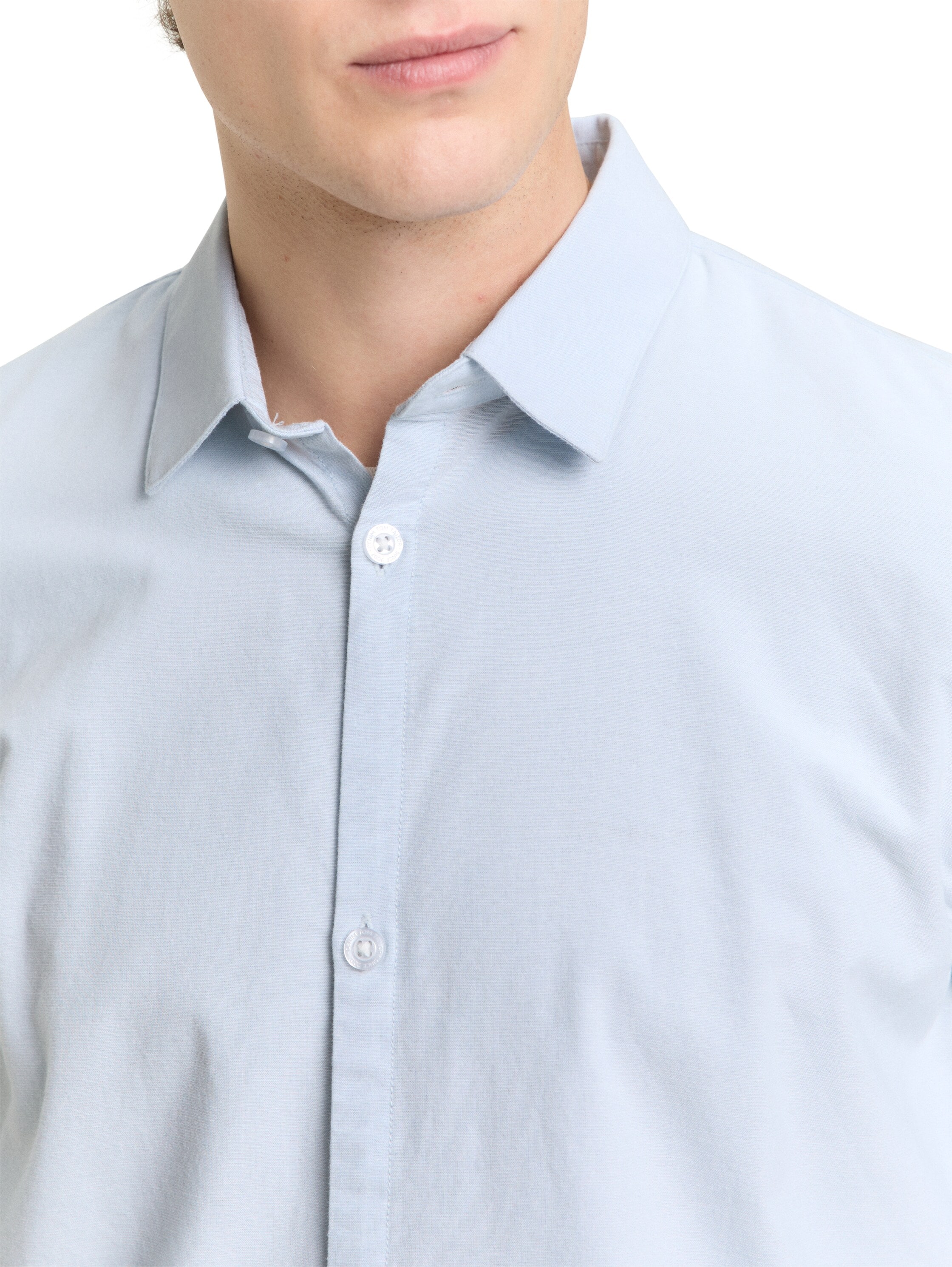 TOM TAILOR Denim Langarmhemd mit Knopfleiste