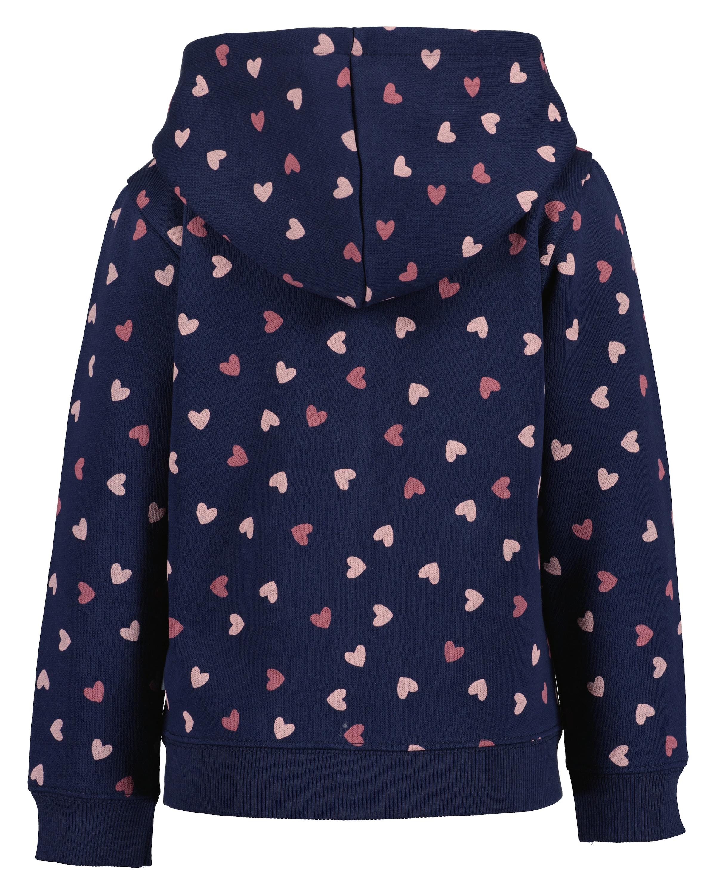 Blue Seven Kapuzensweatjacke im süßen Herzen-Alloverprint