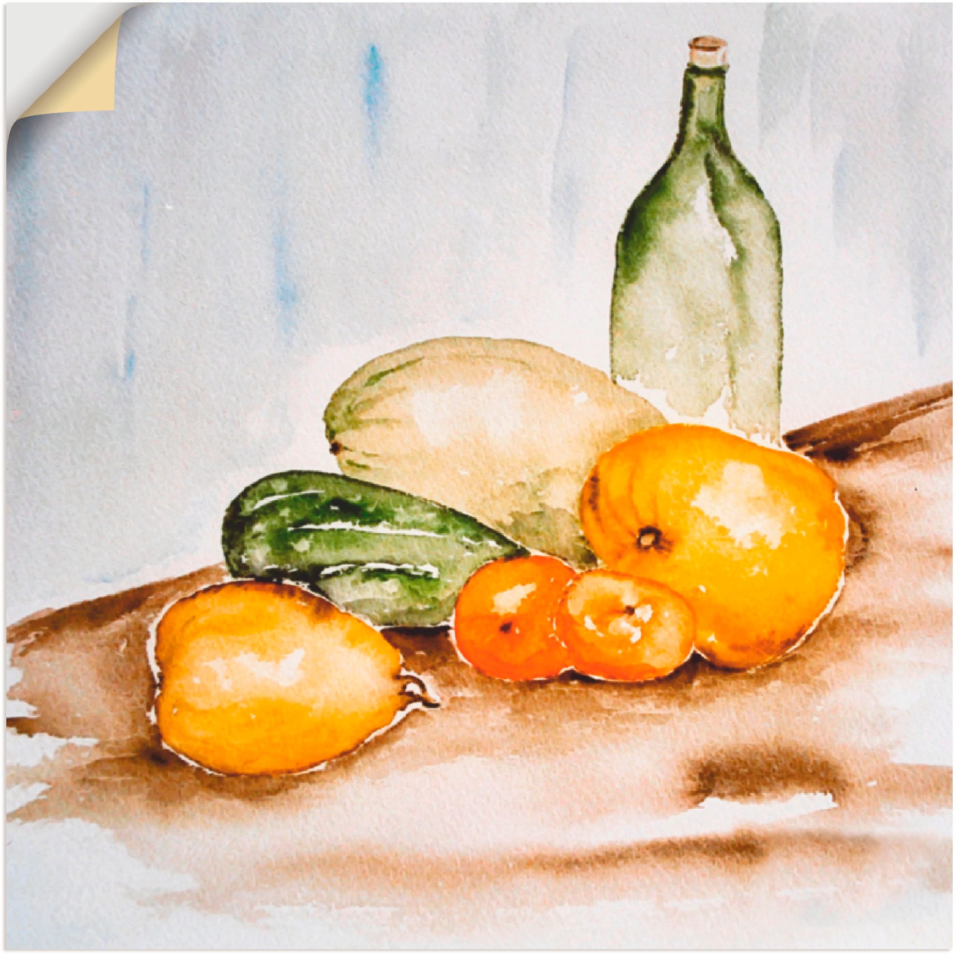 Artland Wandbild »Obst und Gemüse Aquarell«, Lebensmittel, (1 St.), als  Leinwandbild, Wandaufkleber oder Poster in versch. Größen bequem kaufen
