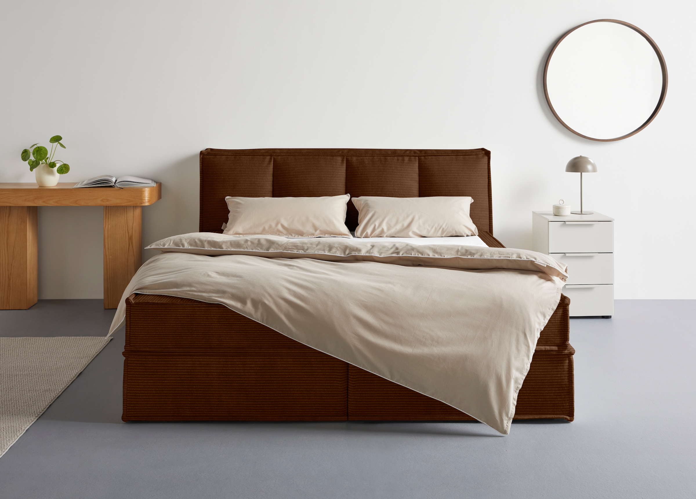 LeGer Home by Lena Gercke Boxspringbett »Addyson«, (Härtegrade H2, H3 und H4 wählbar), Boxspringbett inkl. Topper, 2 Matratzen