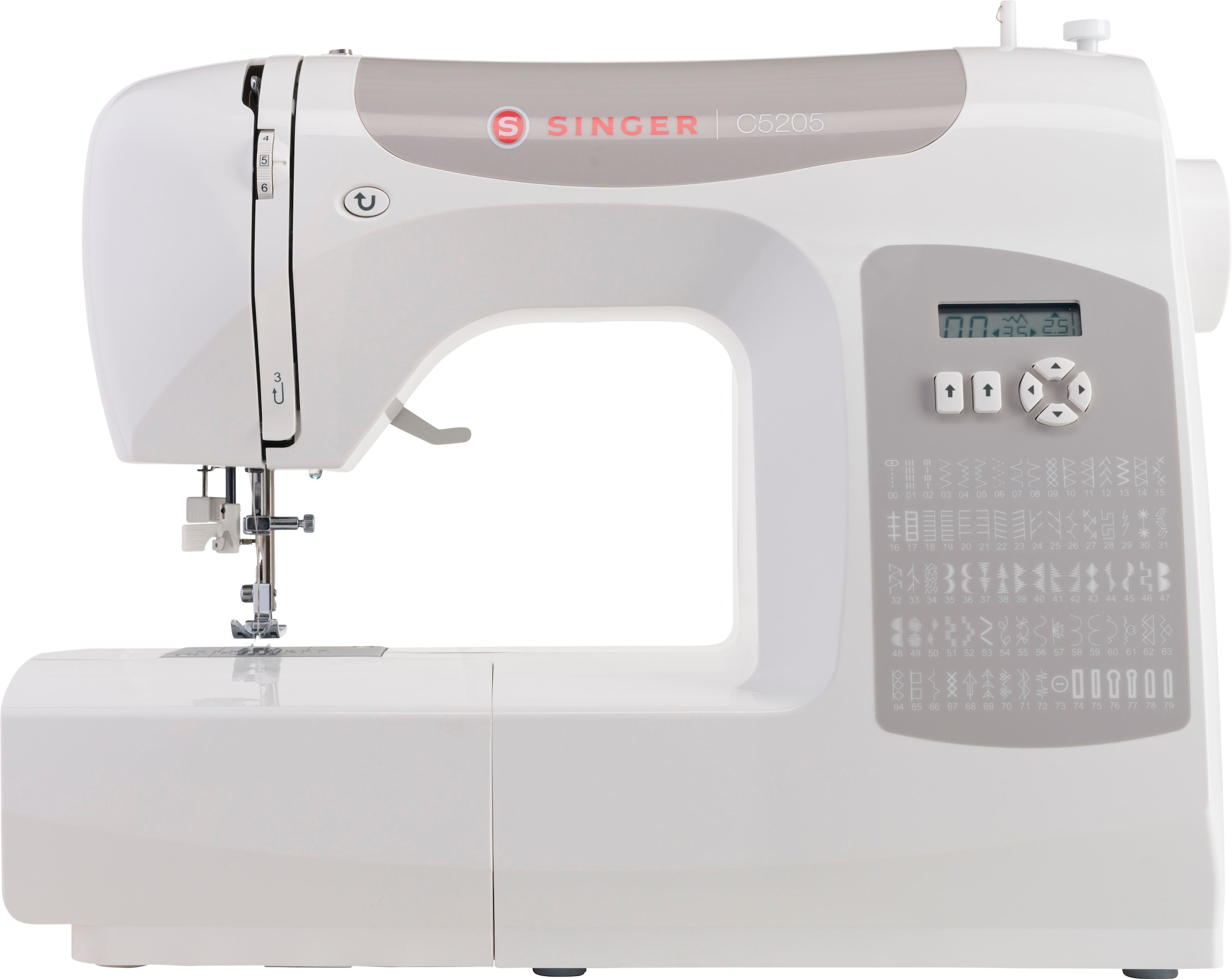 Singer Computer-Nähmaschine XXL »C5205 3 Grau«, Garantie Jahren Programme 60 mit