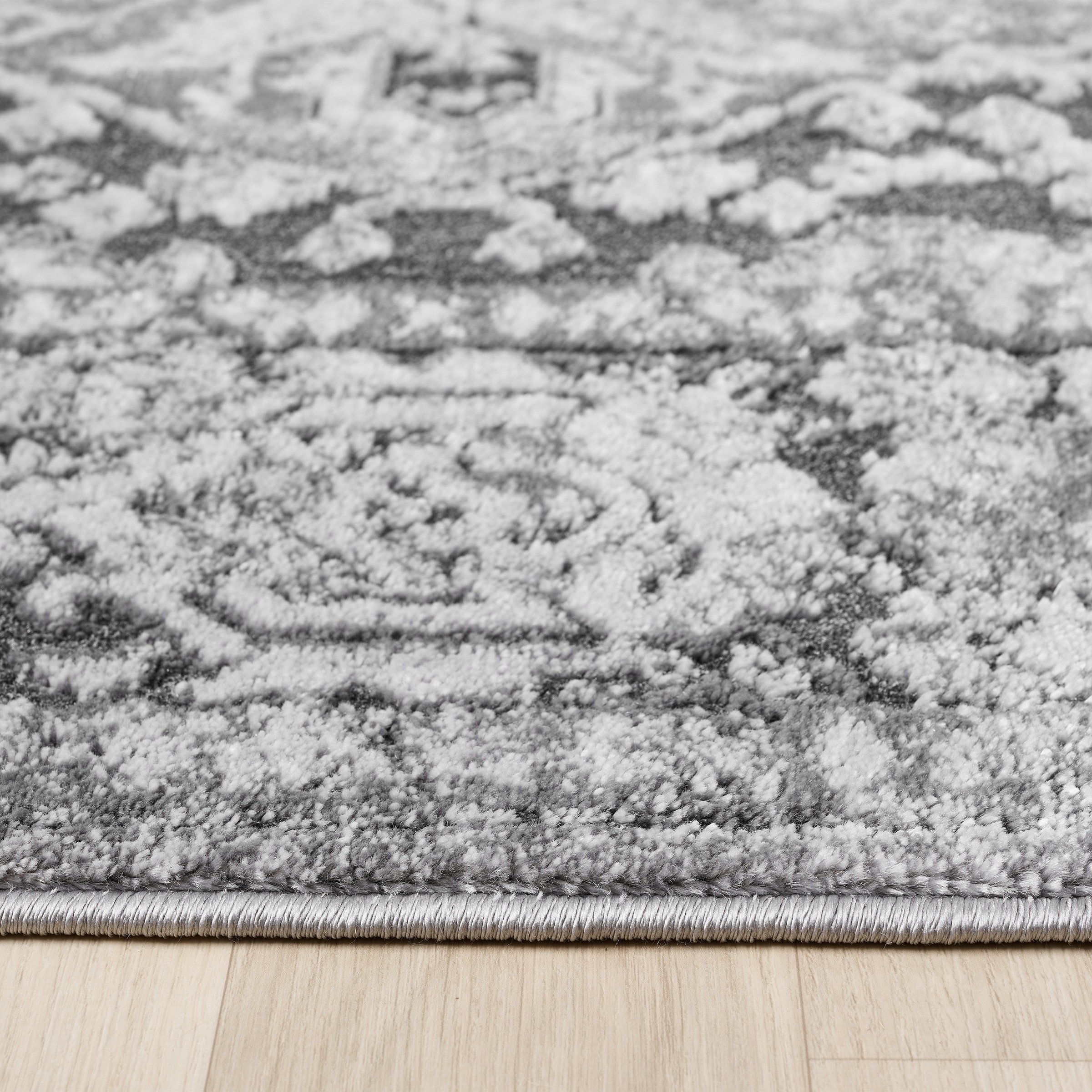 OTTO home Teppich »Kylan, Hoch-Tief-Struktur, dezenter Glanz« rechteckig 9 mm Höhe Schrumpf-Garn-Effekt, im Vintage-Look, dichte Qualität, Wohnzimmer