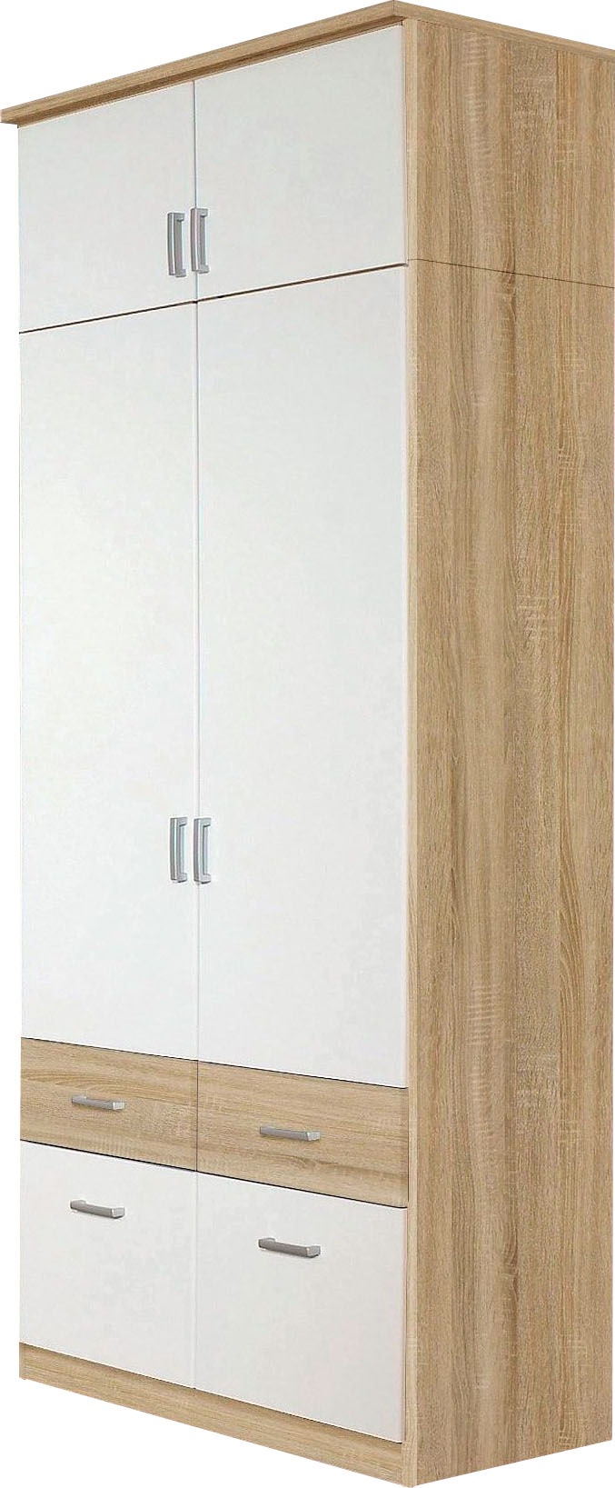 rauch Kleiderschrank "Kleiderschrank Schrank Garderobe deckenhoher Schrank BREMEN" optional mit Spiegel, Breiten: 91/136/181 cm, Höhe: 199 cm, in vielen Farbvariationen, inkl. Kranzblende MADE IN GERMANY