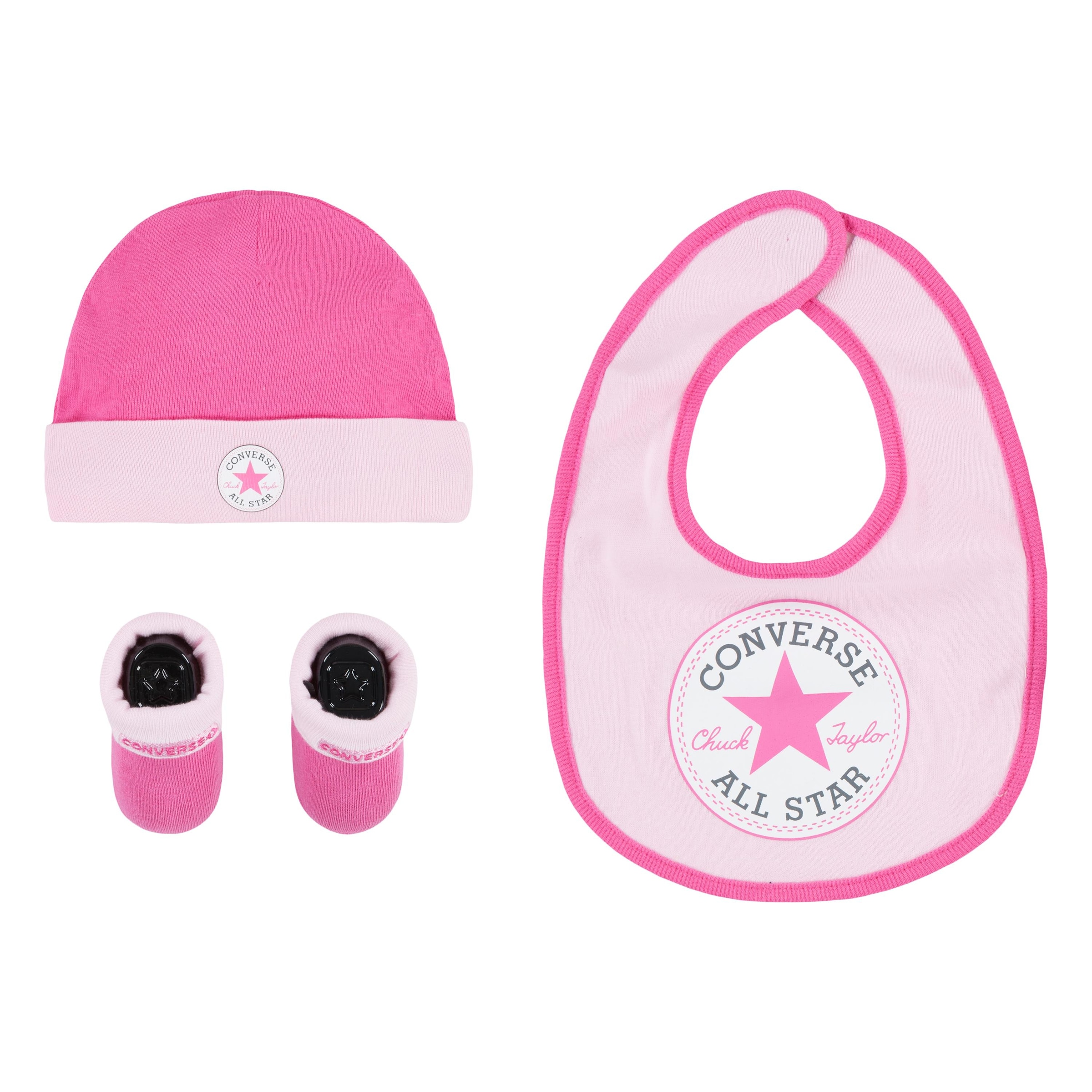 Converse Neugeborenen-Geschenkset »CHUCK INFANT HAT BIB BOOTIE SET 3PC«