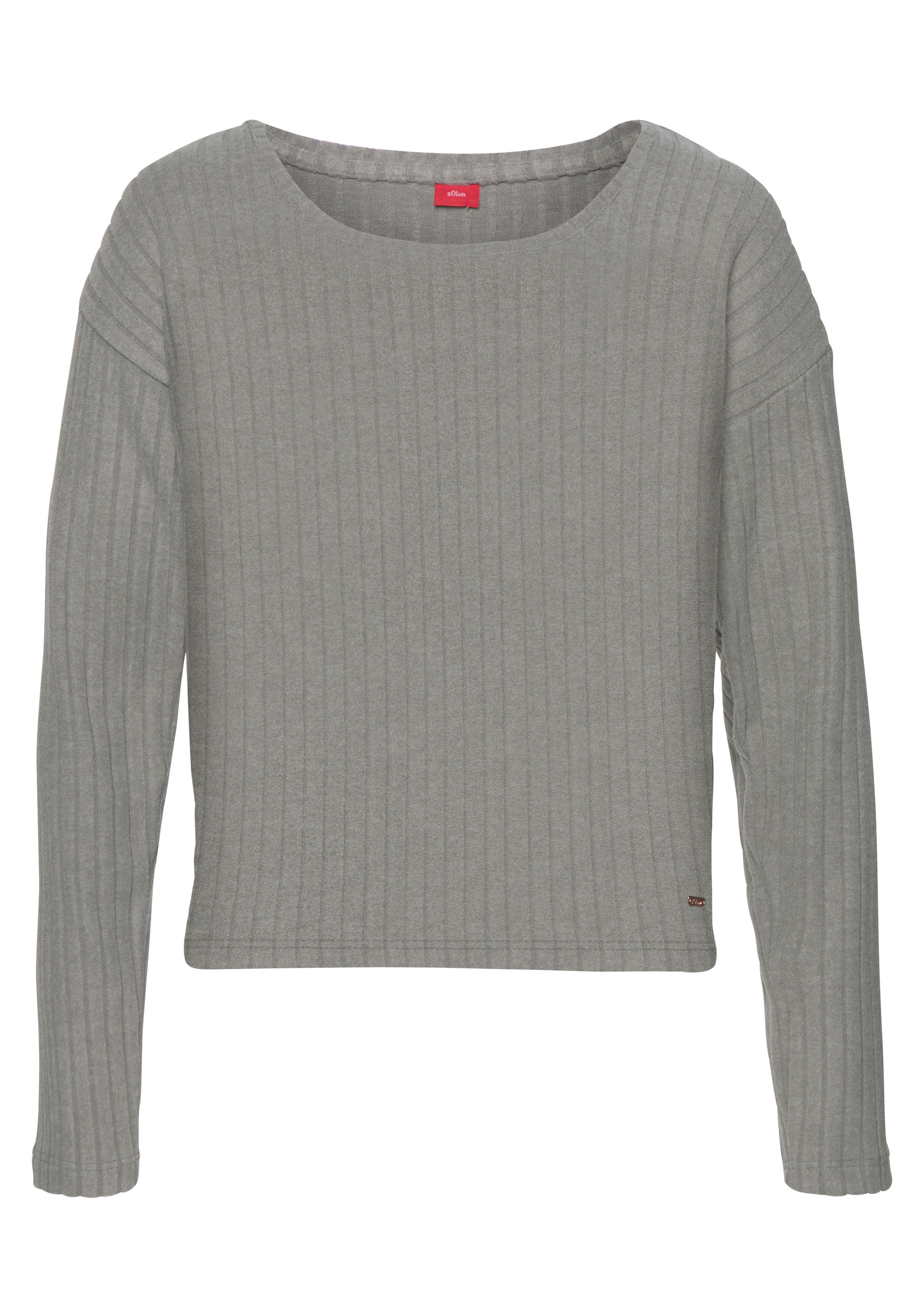 s.Oliver Longsleeve, aus nachhaltigem Rippstrick