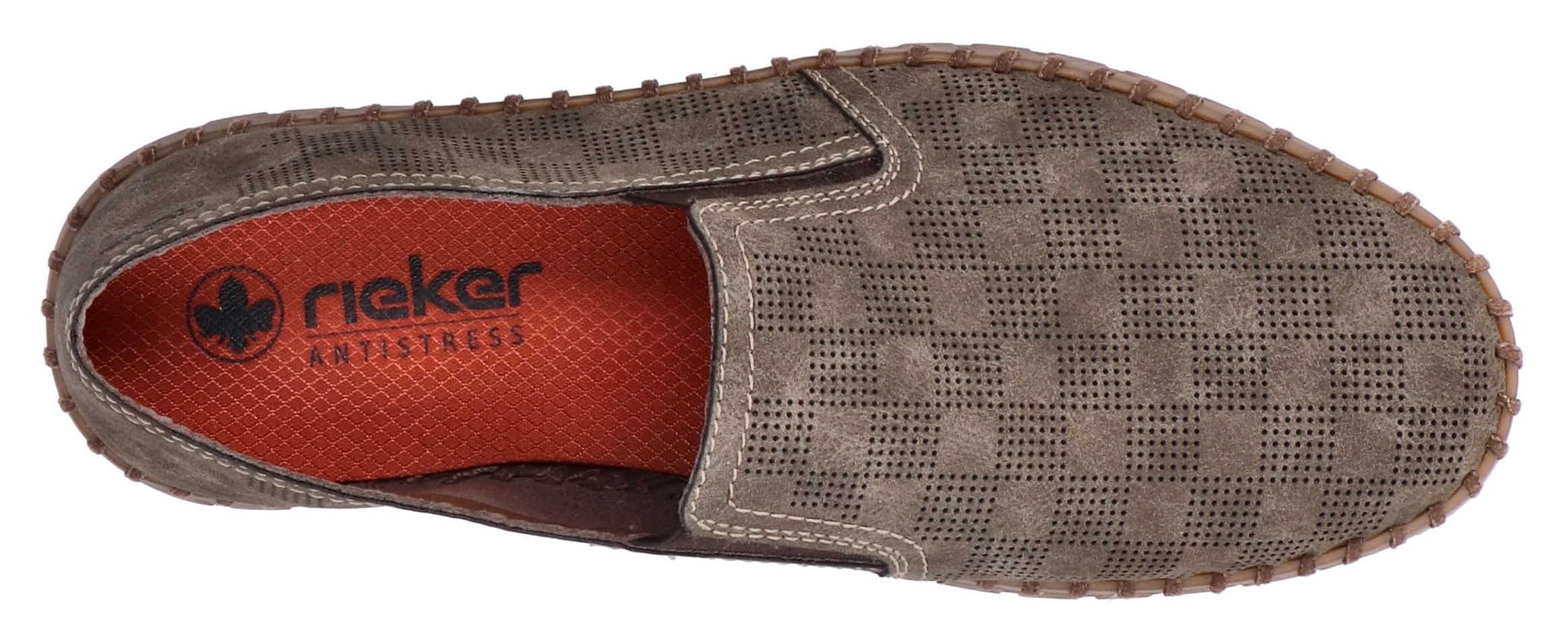Rieker Slipper  , Loafer, Schlupfschuh, Casual-Slipper mit kleinen Stretcheinsätzen