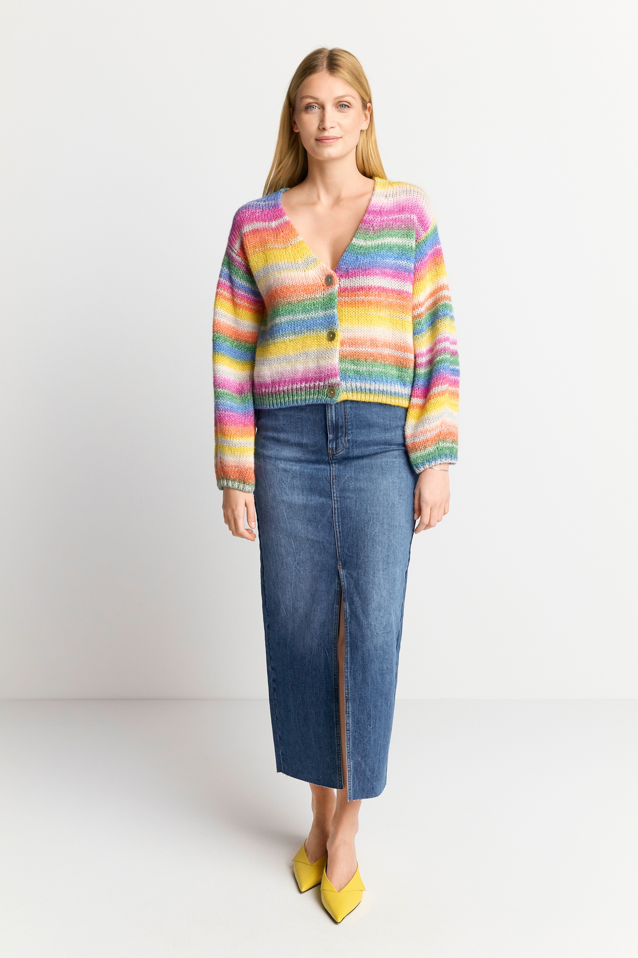 RICHROYAL Cardigan, Mit auffälligen Streifenmuster