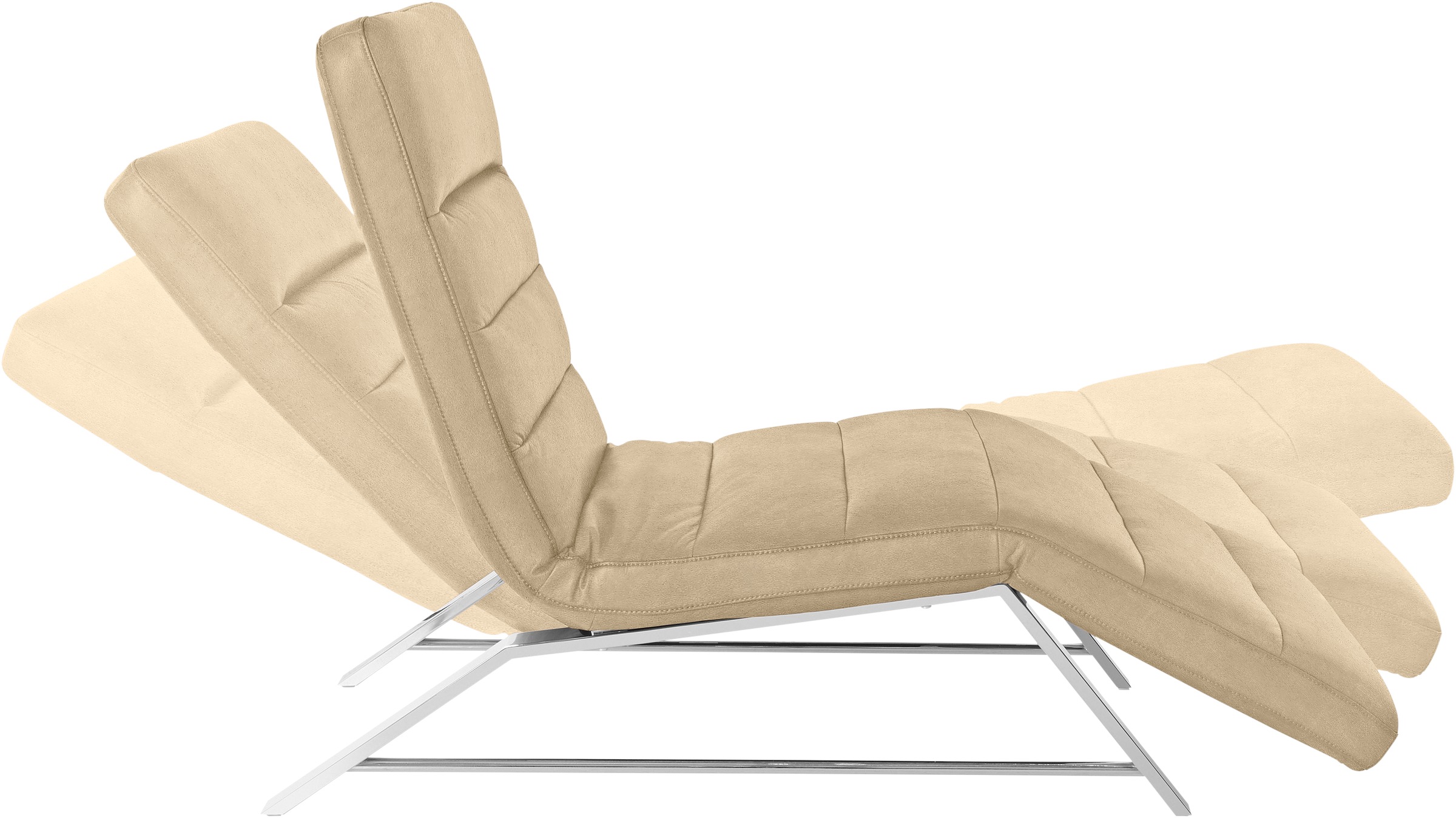W.SCHILLIG Relaxliege »daily dreams«, Funktionsliege wahlweise mit Motor, Gestell Chrom, Breite 65 cm
