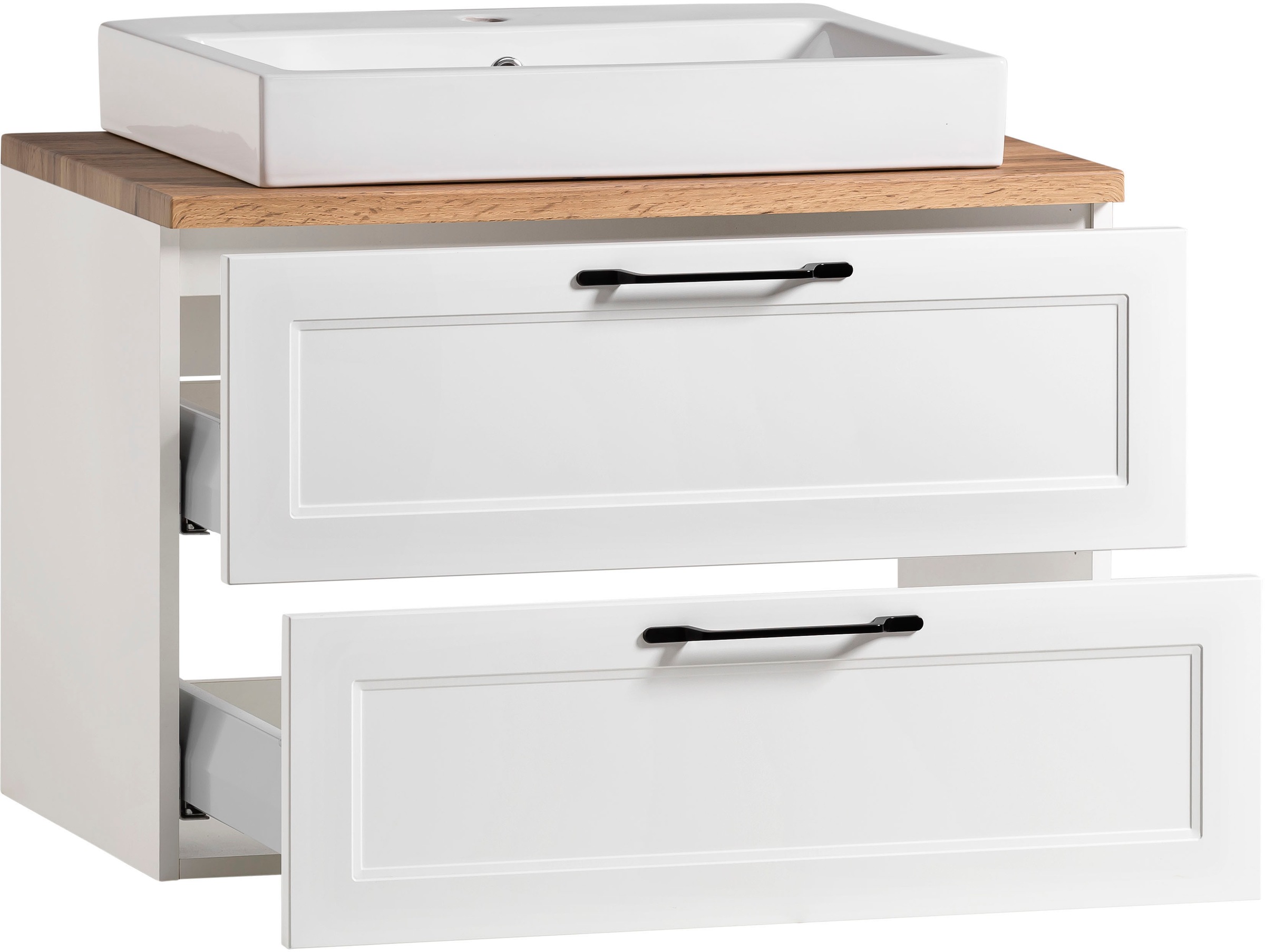 welltime Badmöbel-Set »Lana«, (Komplett-Set, 2 St.), Badezimmer-Set, 2-teilig, inkl. Waschbecken, 80 cm breit