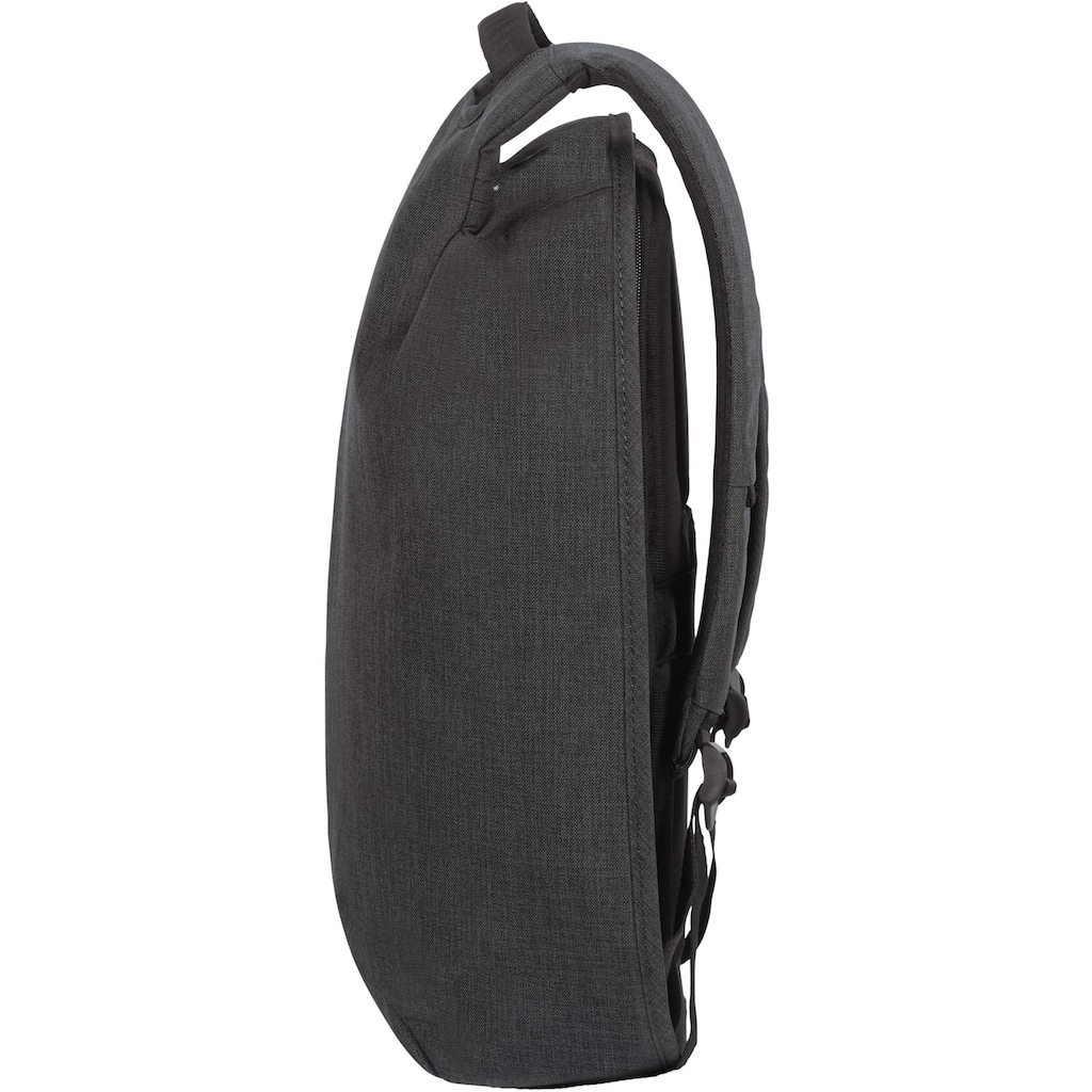 Samsonite Laptoprucksack »Securipak, black steel«, Reflektoren