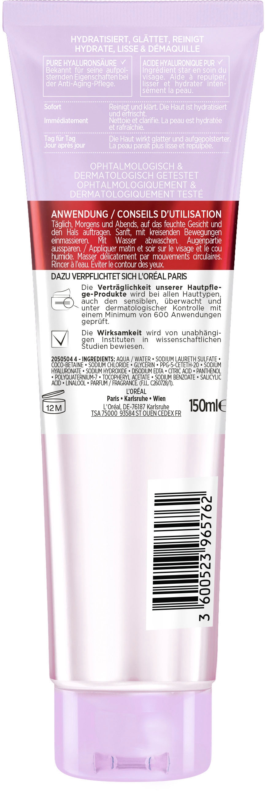 L'ORÉAL PARIS Gesichtsreinigungsgel »Revitalift Filler Aufpolsterndes Waschgel«, mit hoher Wirkungskraft