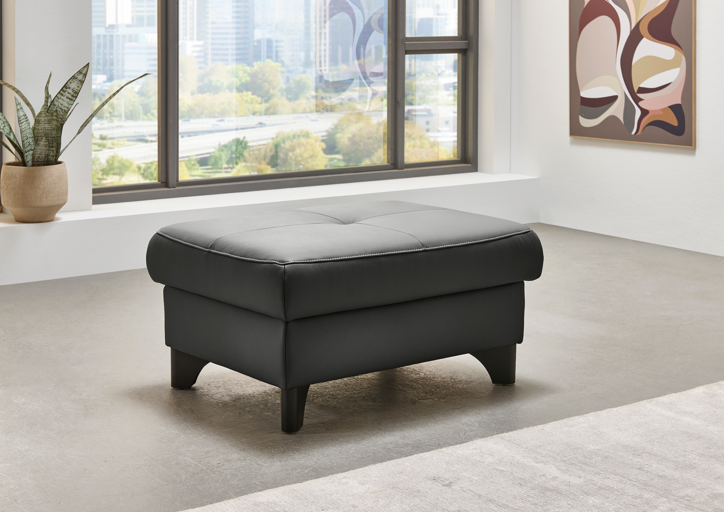 Die PlanBar Hocker »PN-EM23166«, Aufklappbar mit Stauraum, stylische Metallfüße