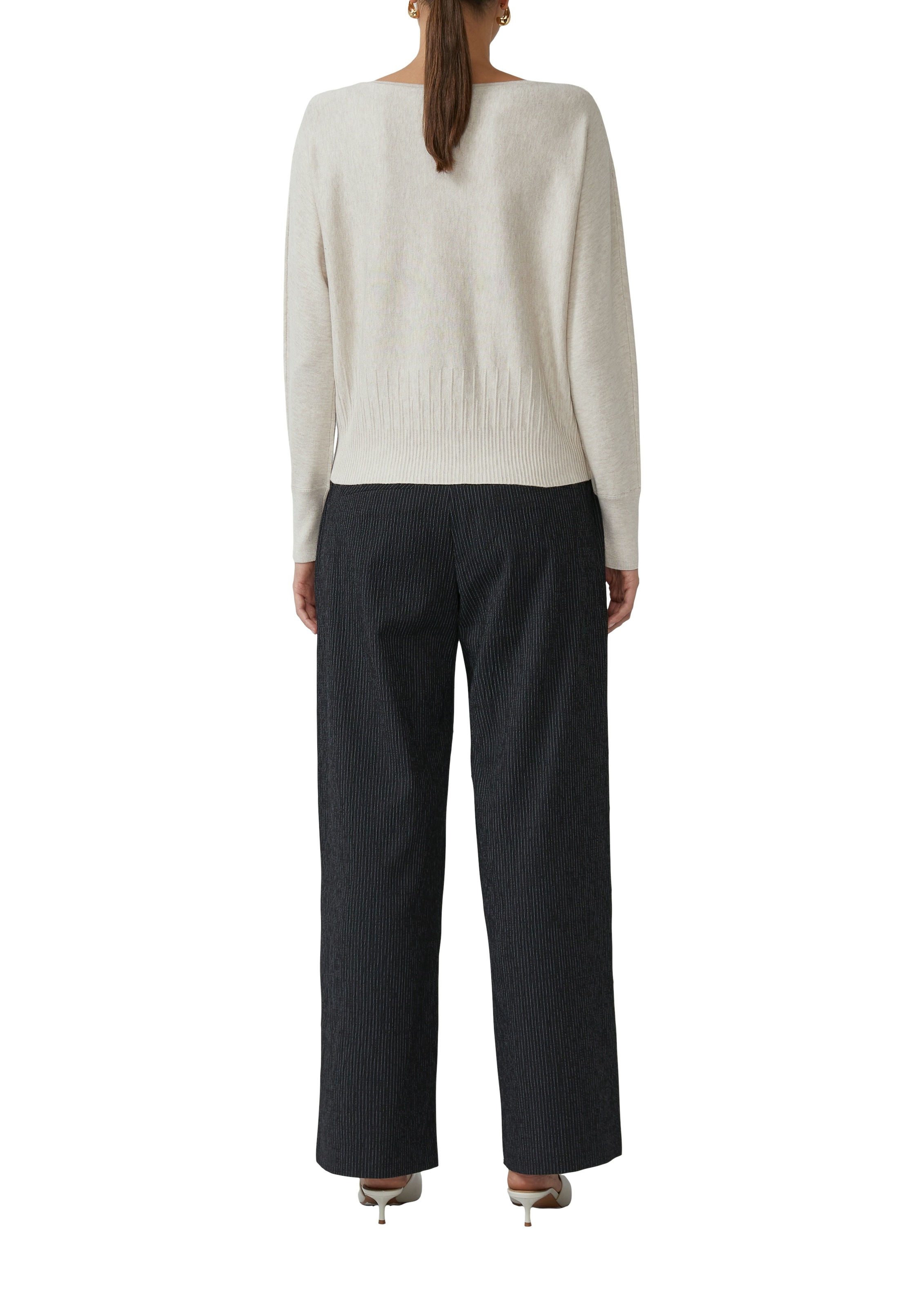 s.Oliver BLACK LABEL Strickpullover mit Fledermausärmeln