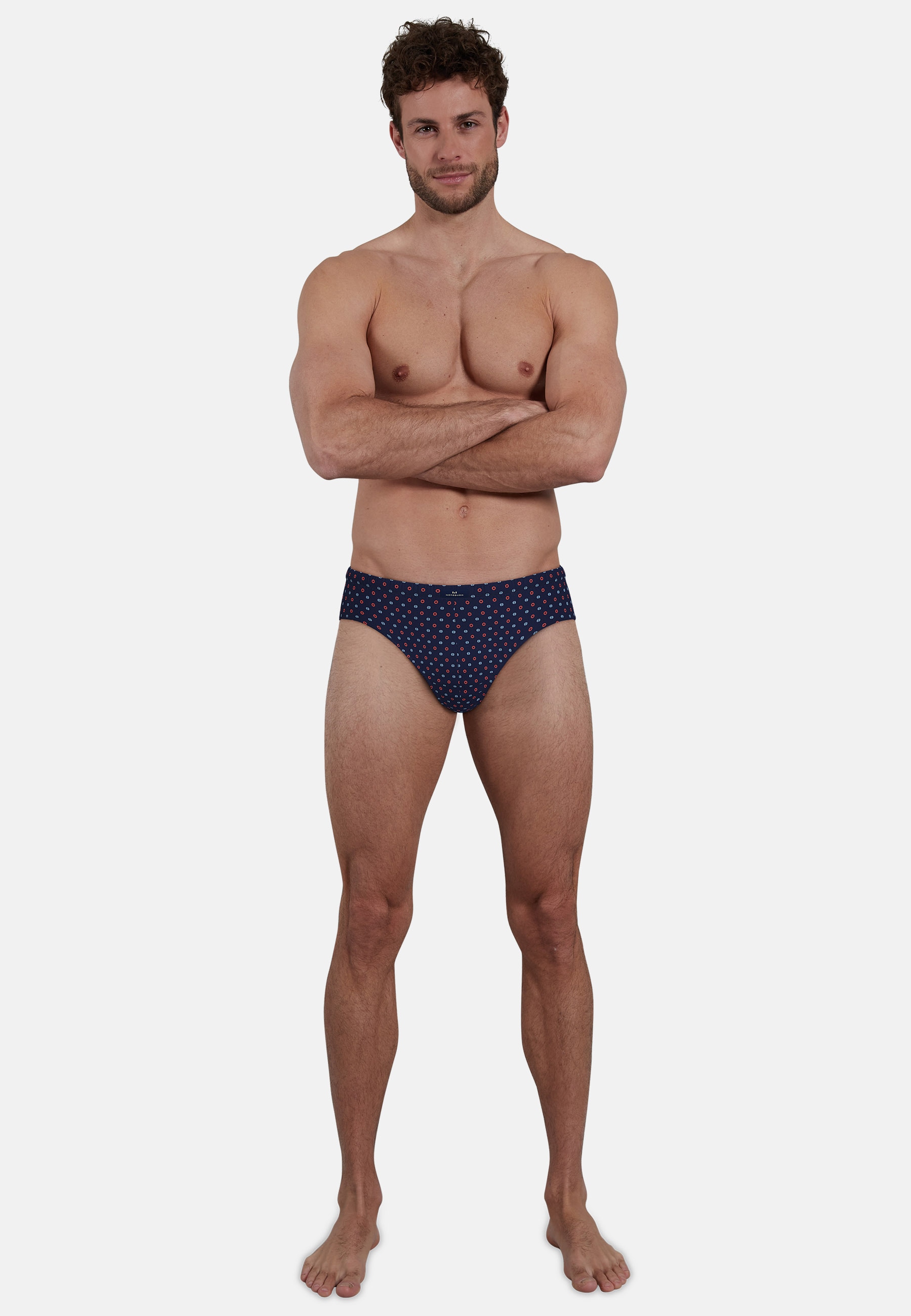 GÖTZBURG Slip »Glasgow« 2er Pack,  eng, gemustert, kurz, atmungsaktiv, mit Logo, Baumwollmix