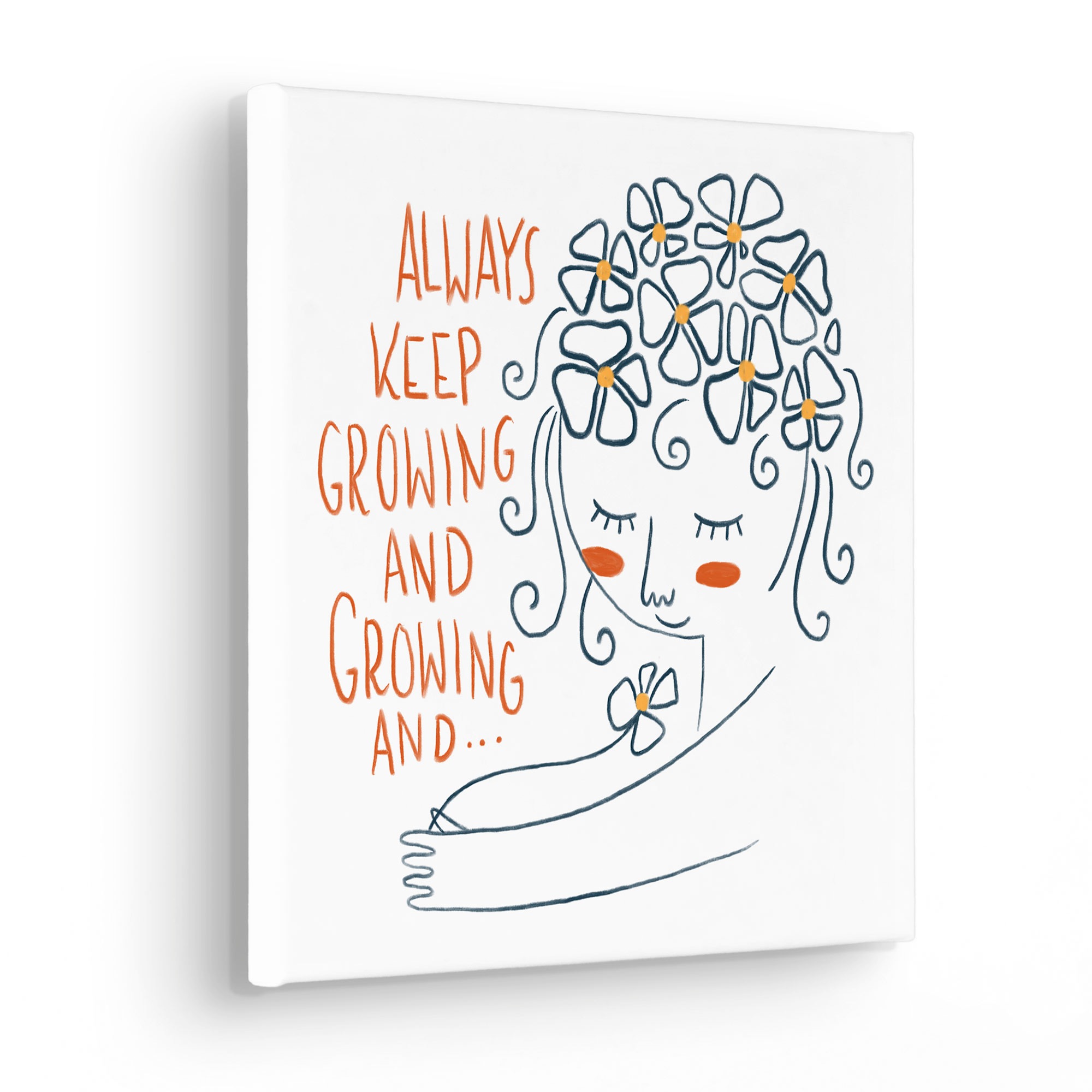 Komar Leinwandbild »Keep Growing - Größe 30 x 30 cm«, Natur, (1 St.), Keilrahmenbild mi Echtholzrahmen
