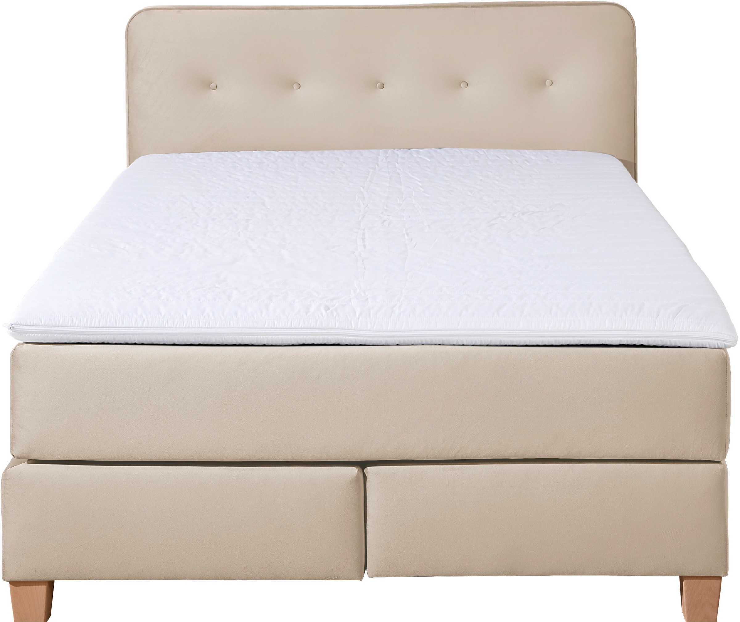 Home affaire Boxspringbett »Fargo«, in Überlänge 220 cm, mit Topper, 3 Ausführungen, 4, Breiten