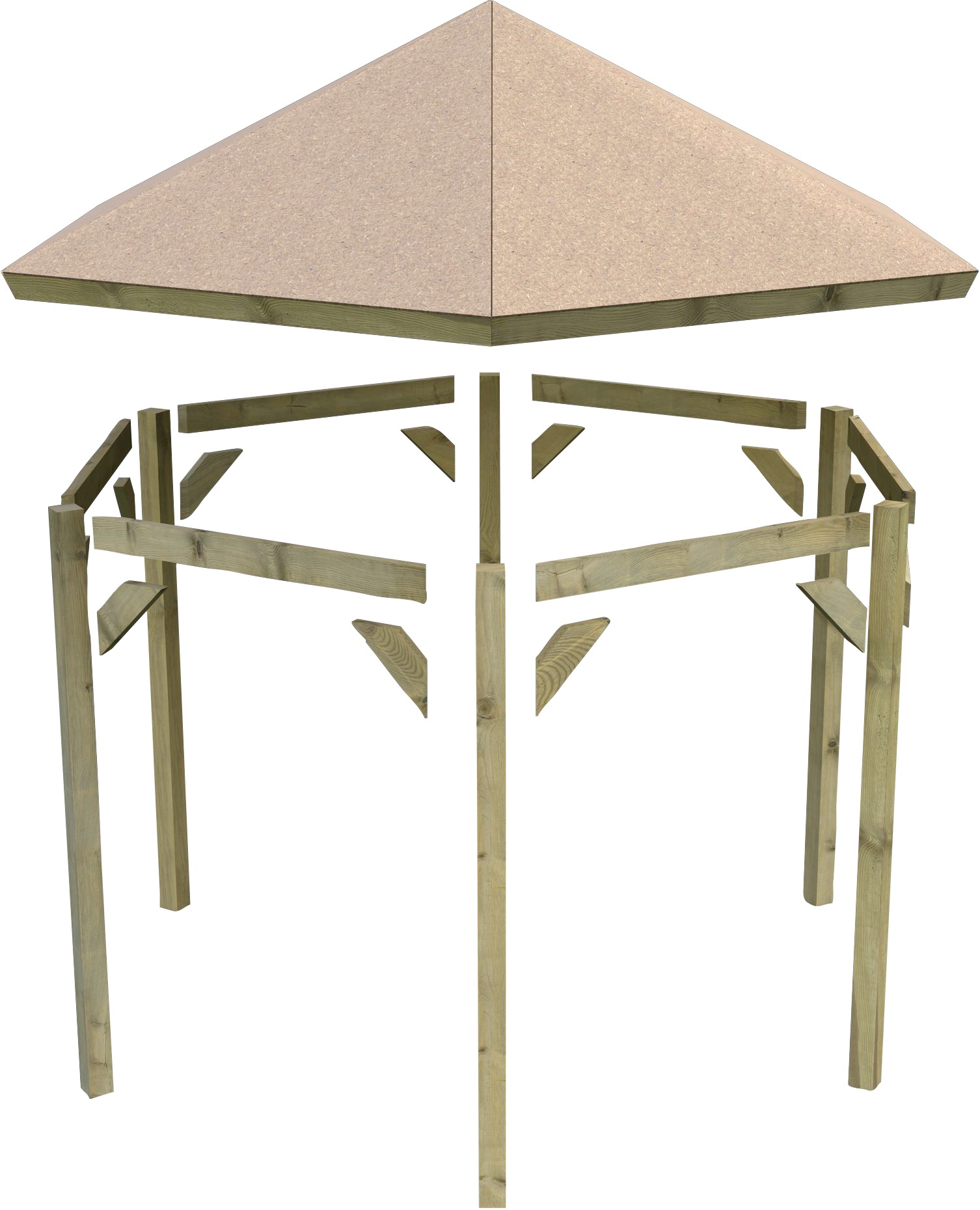 Karibu Pavillon »Lissabon« BxTxH: 260x299x280 cm, mit schwarzen Dachschindeln