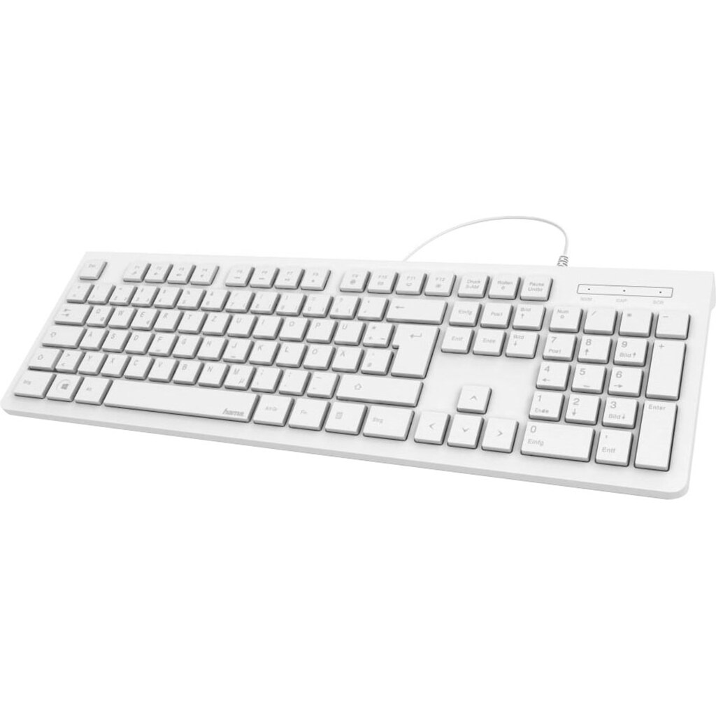 Hama PC-Tastatur »Basic-Tastatur "KC-200", Weiß Tastatur, kabelgebunden«