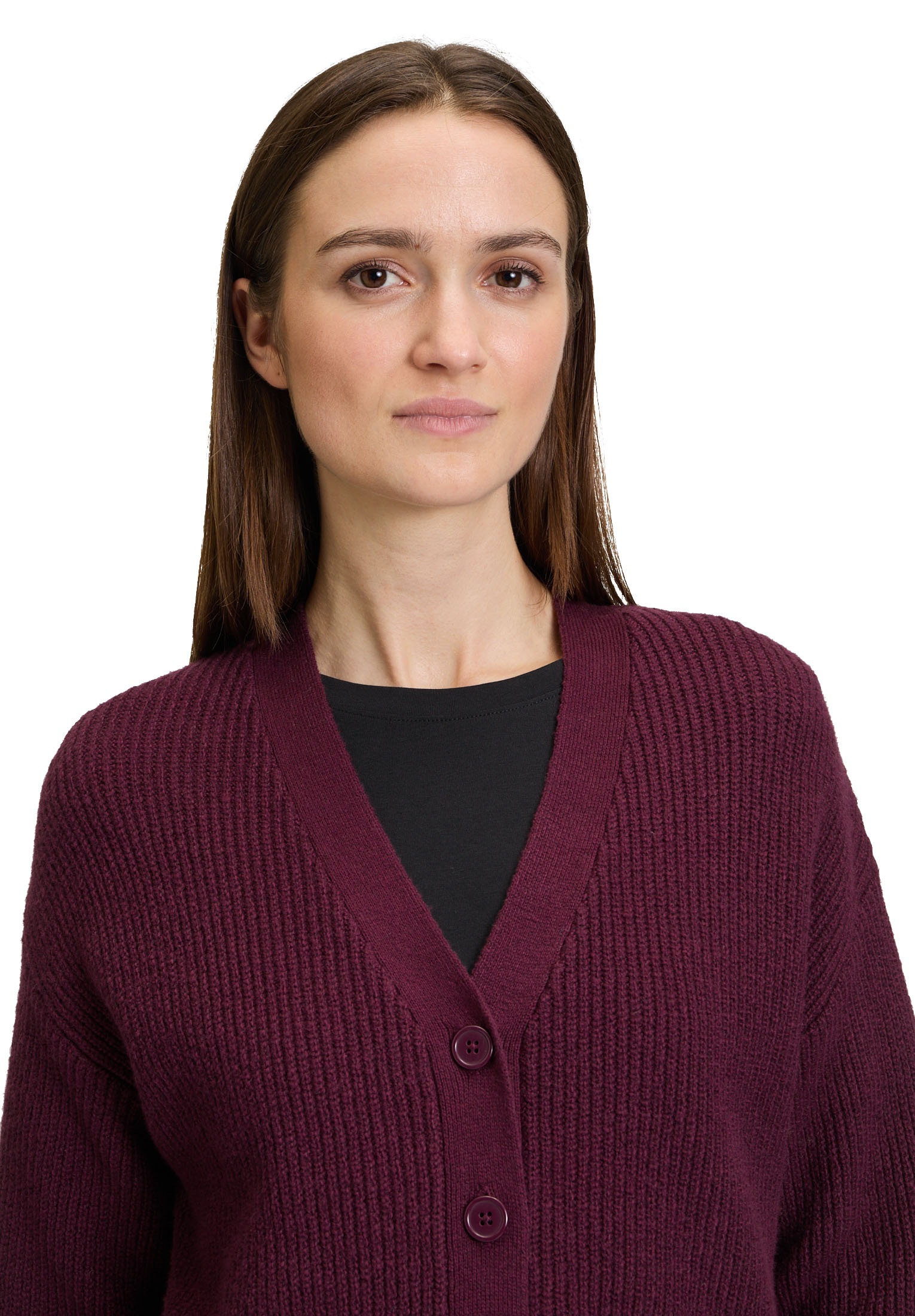 Cartoon Strickjacke »Basic-Strickjacke mit V-Ausschnitt«