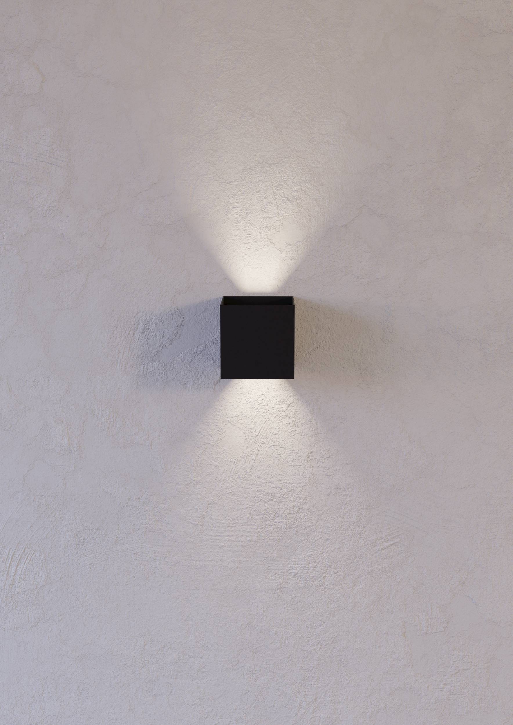 EGLO Wandleuchte »Valmontone Wandlampe,innen, Würfel, indirekte Up und Down Beleuchtung« LED-Modul 1 Stk. Warmweiß Wand-/Deckenleuchte - L10 x H10 x AL10 cm - schwarz - 2X1,5W inkl.