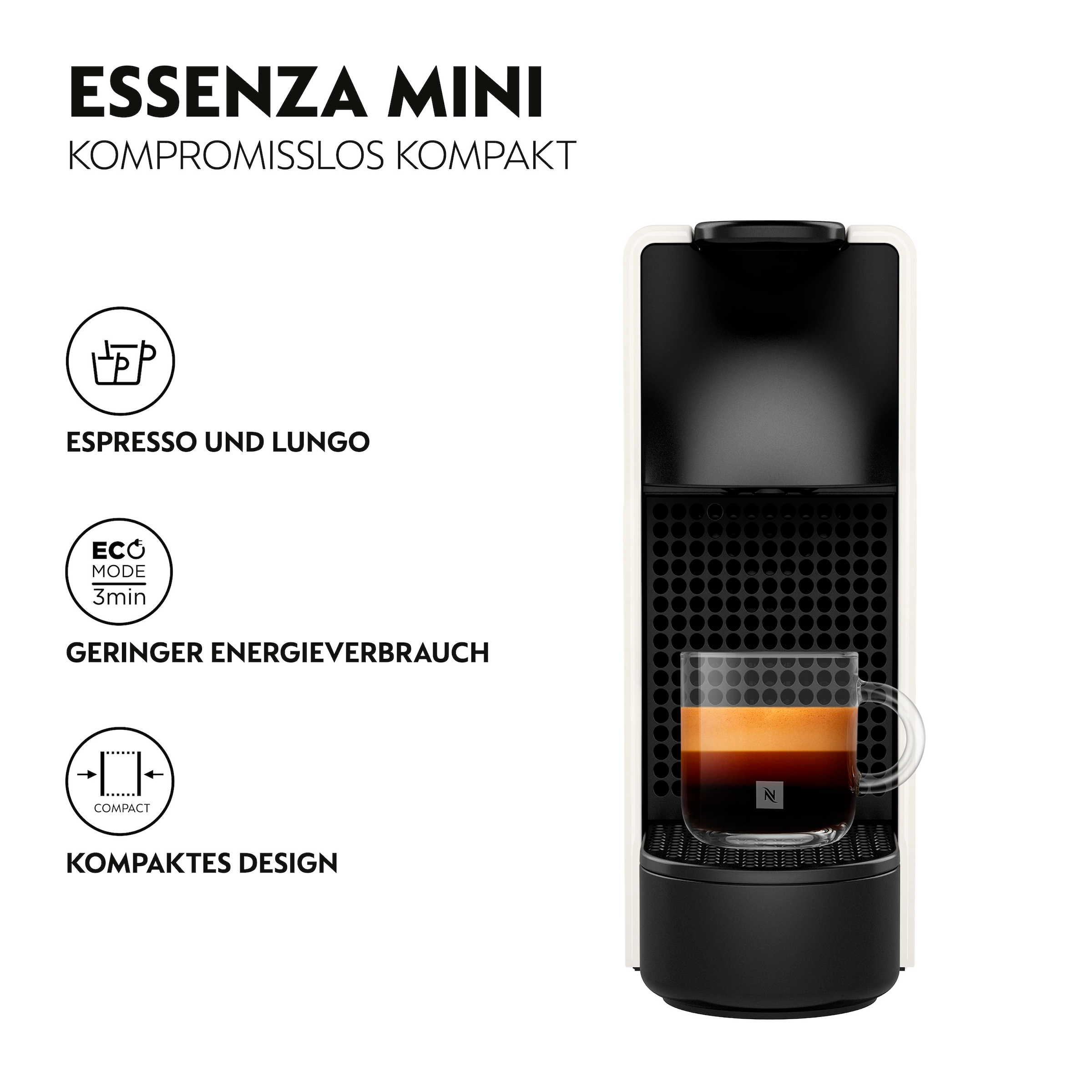 Nespresso Kapselmaschine »XN1108 Essenza Mini von Krups« Pumpendruck: 19 Bar, inkl. Willkommenspaket mit 7 Kapseln