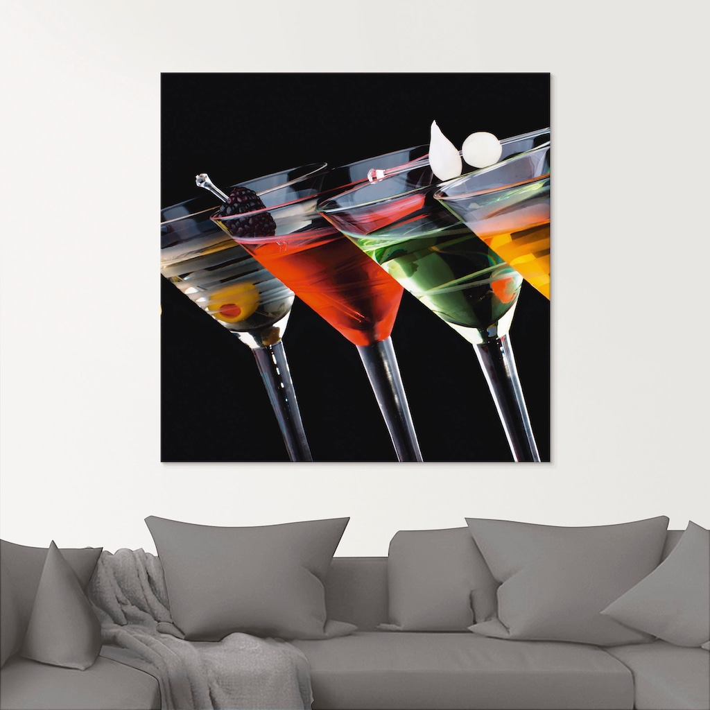 Artland Glasbild »Klassische Martini - Cocktail«, Getränke, (1 St.)