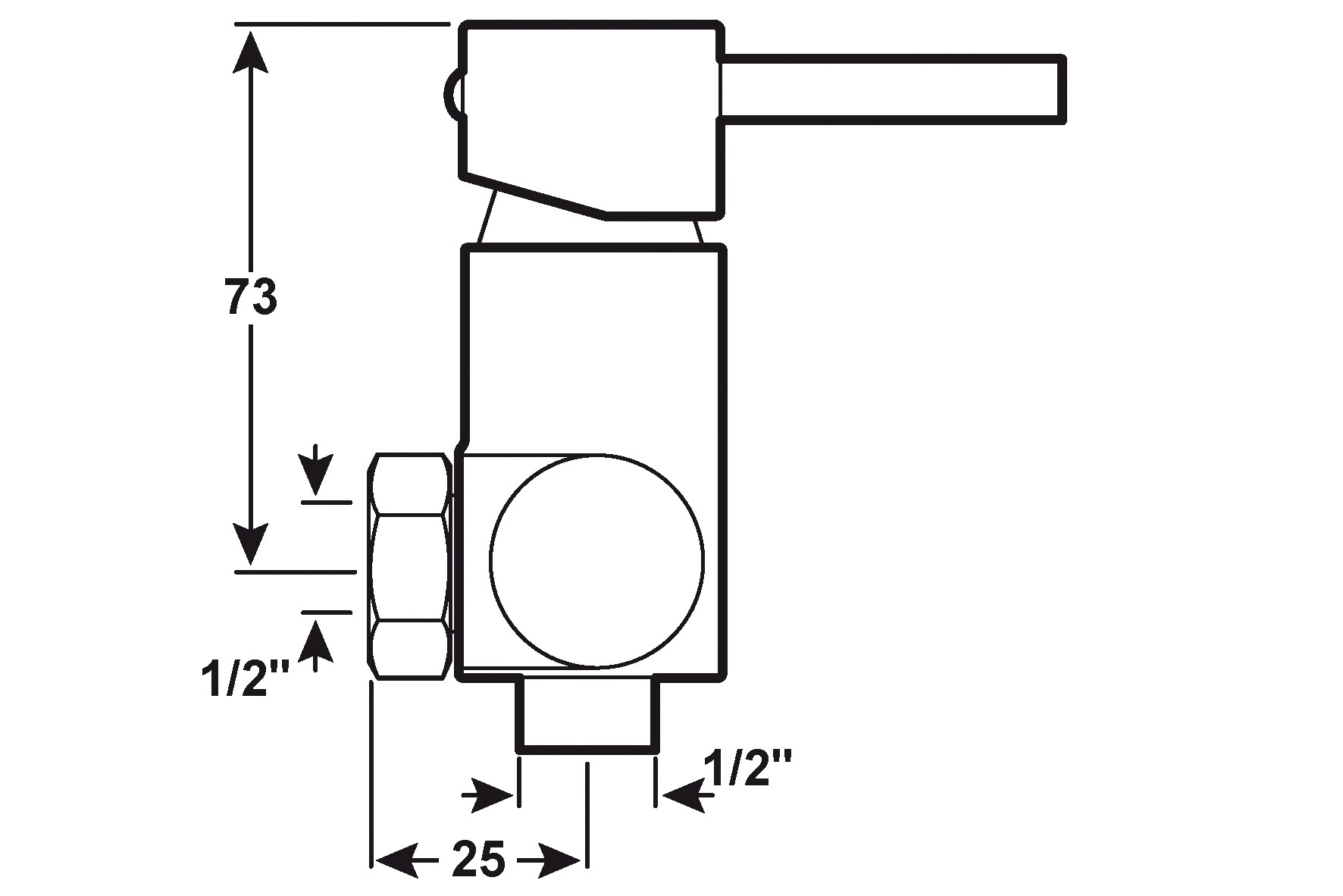 CORNAT Duscharmatur »"Cazin" Hochwertiger Messingkörper - verchromt - 1/2 Zoll Brauseabgang« Einhebelmischer zur Aufputzmontage / Brausebatterie / Duscharmatur