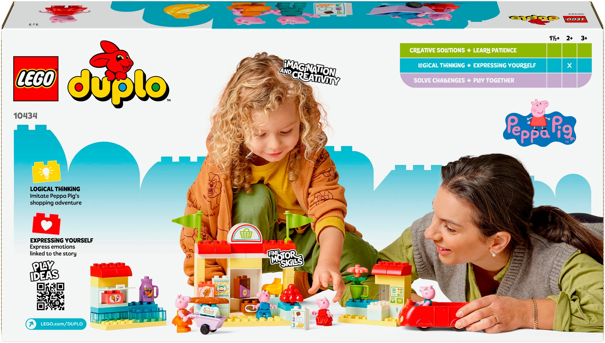 LEGO® Konstruktionsspielsteine »Peppas Supermarkt (10434), LEGO DUPLO Peppa Pig«, (70 St.), Made in Europe