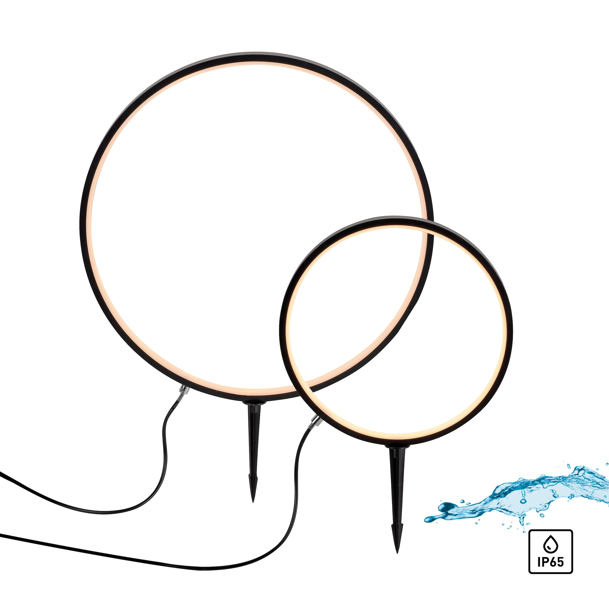 JUST LIGHT Gartenleuchte »ZIRKULU Set« LED-Board 2 Stk. Warmweiß LED l IP65