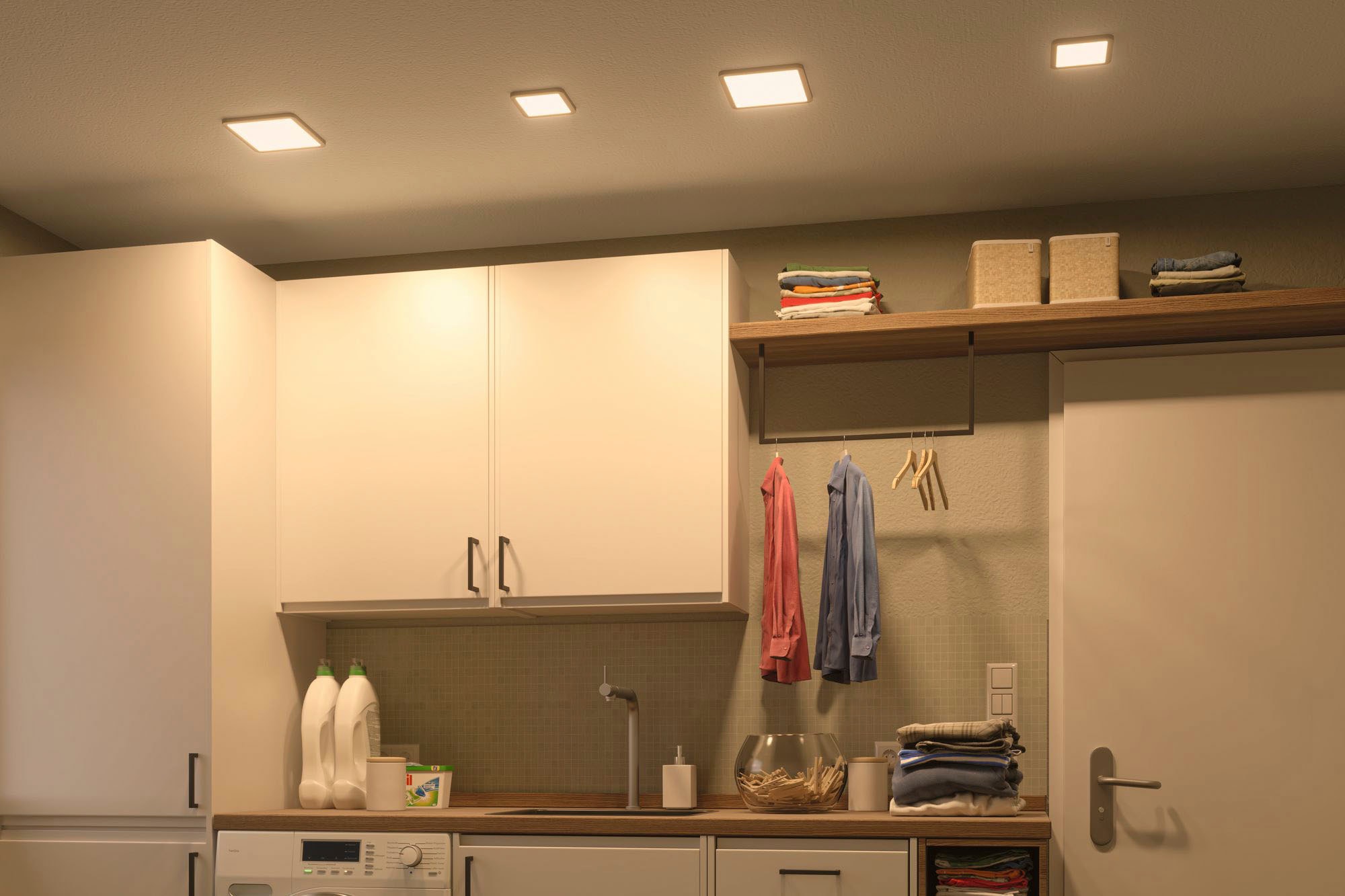 Paulmann LED Bad-Einbauleuchte »Areo«, Schutzart IP44, Gr. 11,8 x 11,8 cm, inkl. LED Leuchtmittel