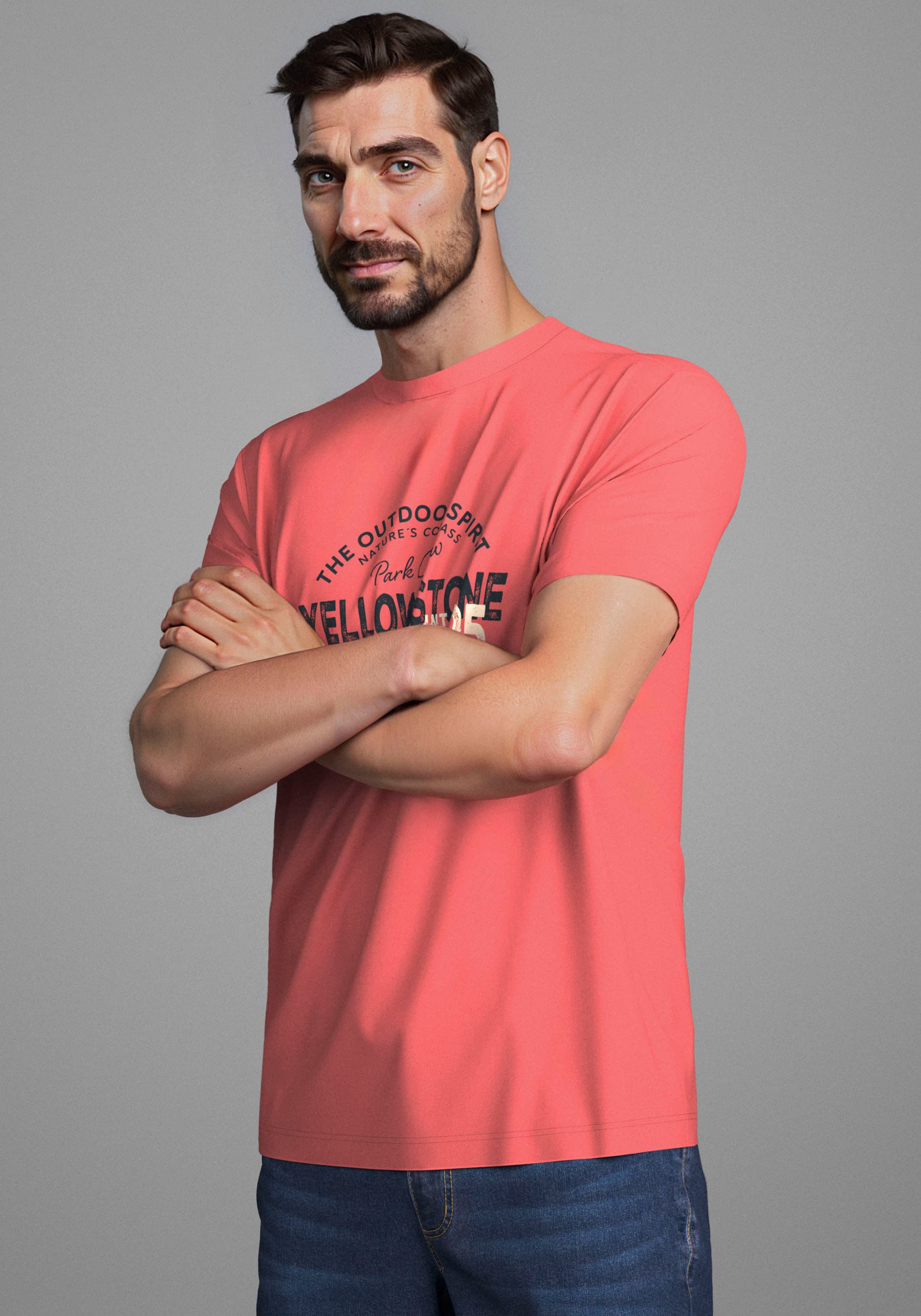 Man's World Rundhalsshirt »Neue Kollektion!« mit Print