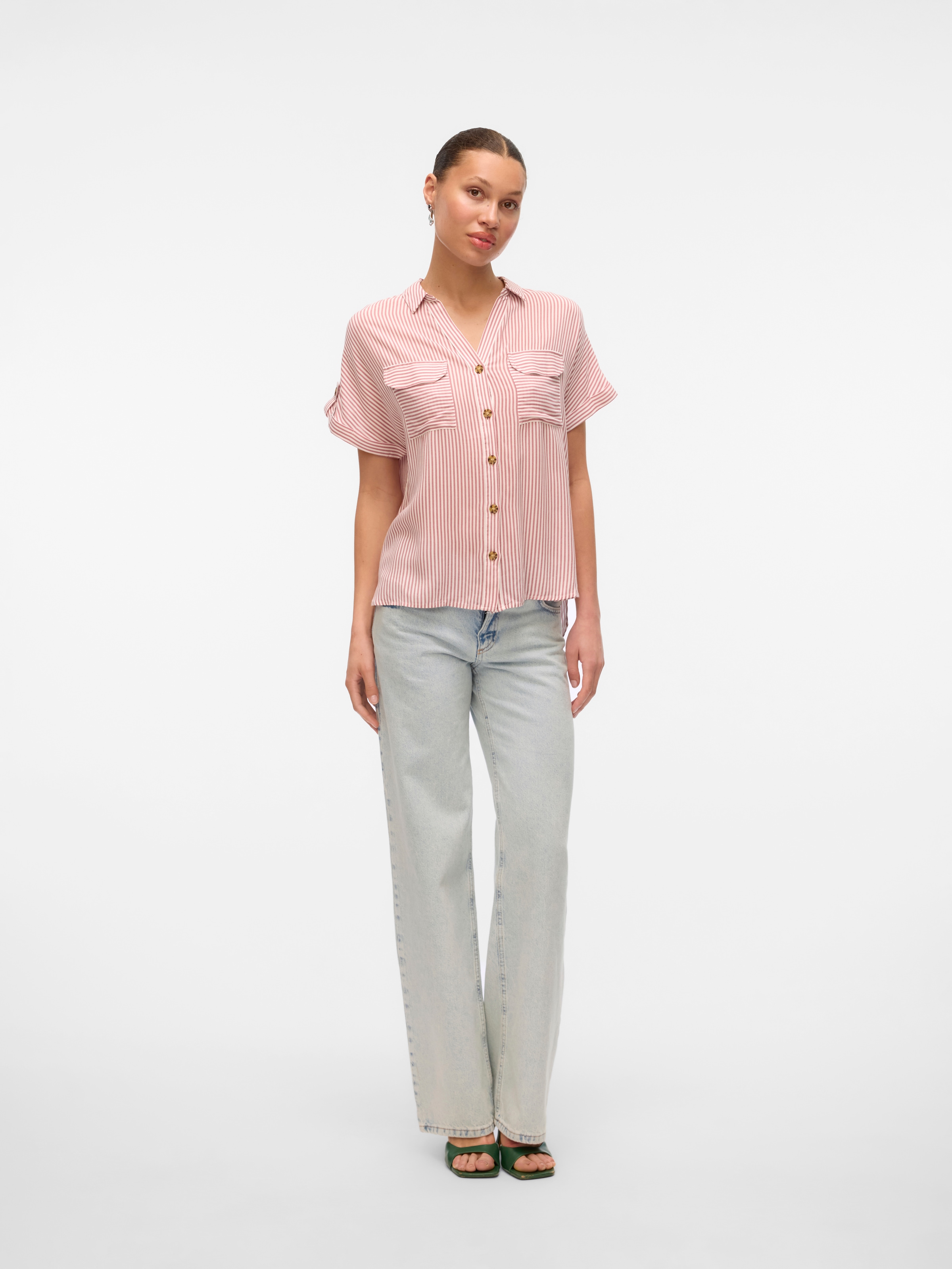 Vero Moda Hemdbluse »VMBUMPY S/S SHIRT WVN GA NOOS«