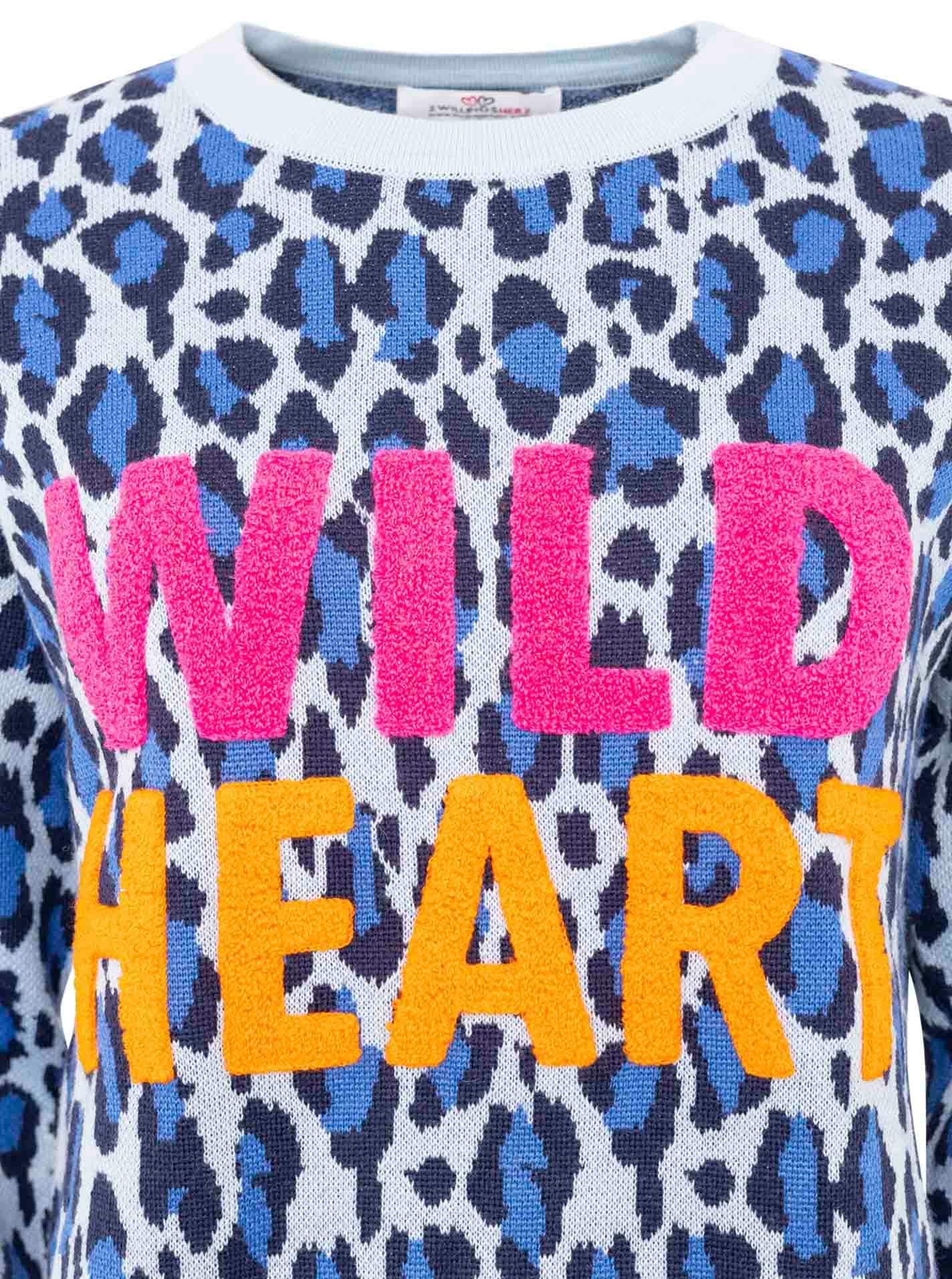 Zwillingsherz Strickpullover »"Wild Heart"« mit Neon Aufschrift