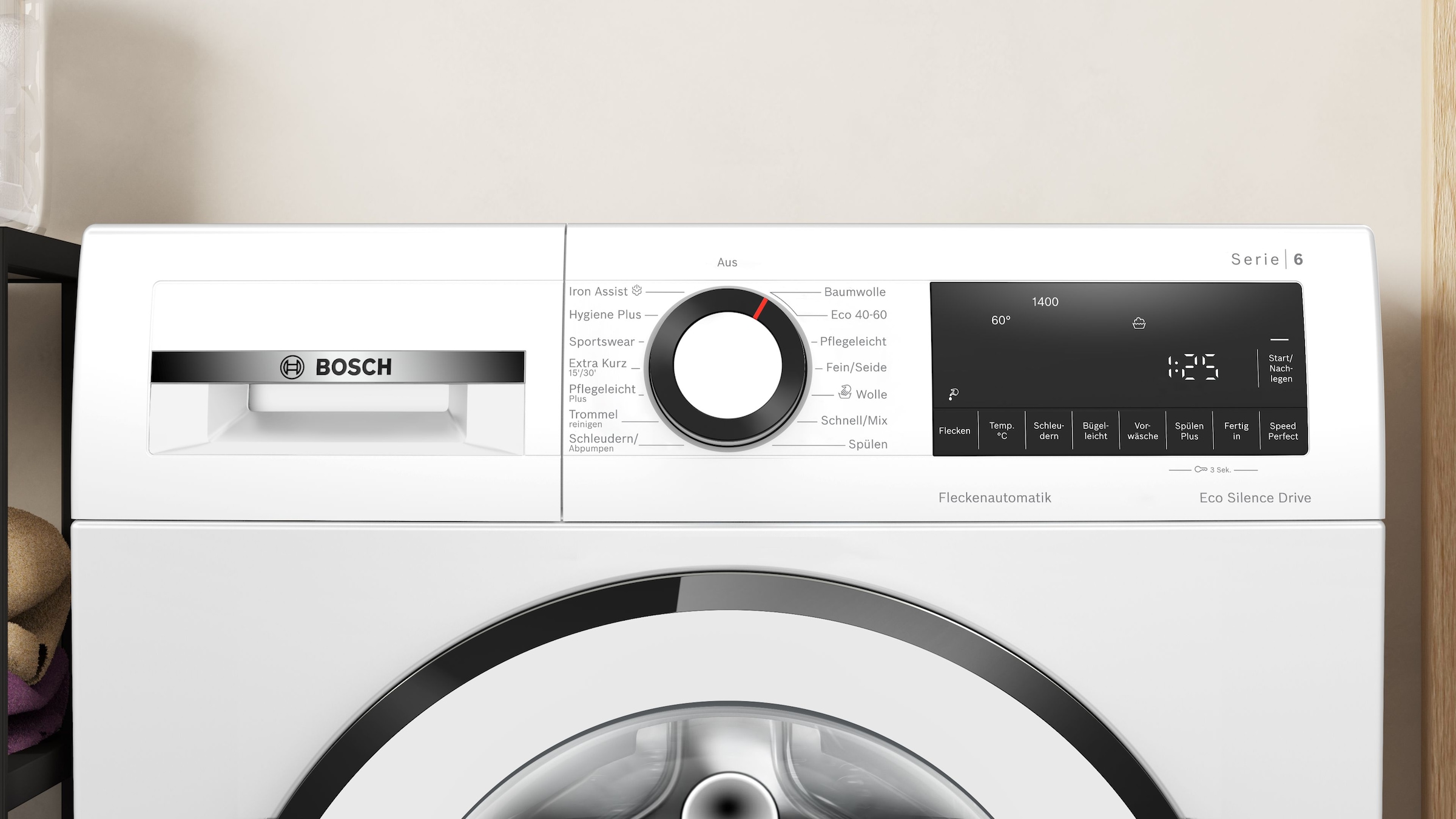 BOSCH Waschmaschine Serie 6 »WGG244ZV0« 9 kg 1400 U/min Knitter-Programm Iron Assist, Speed Perfect, Nachlegefunktion