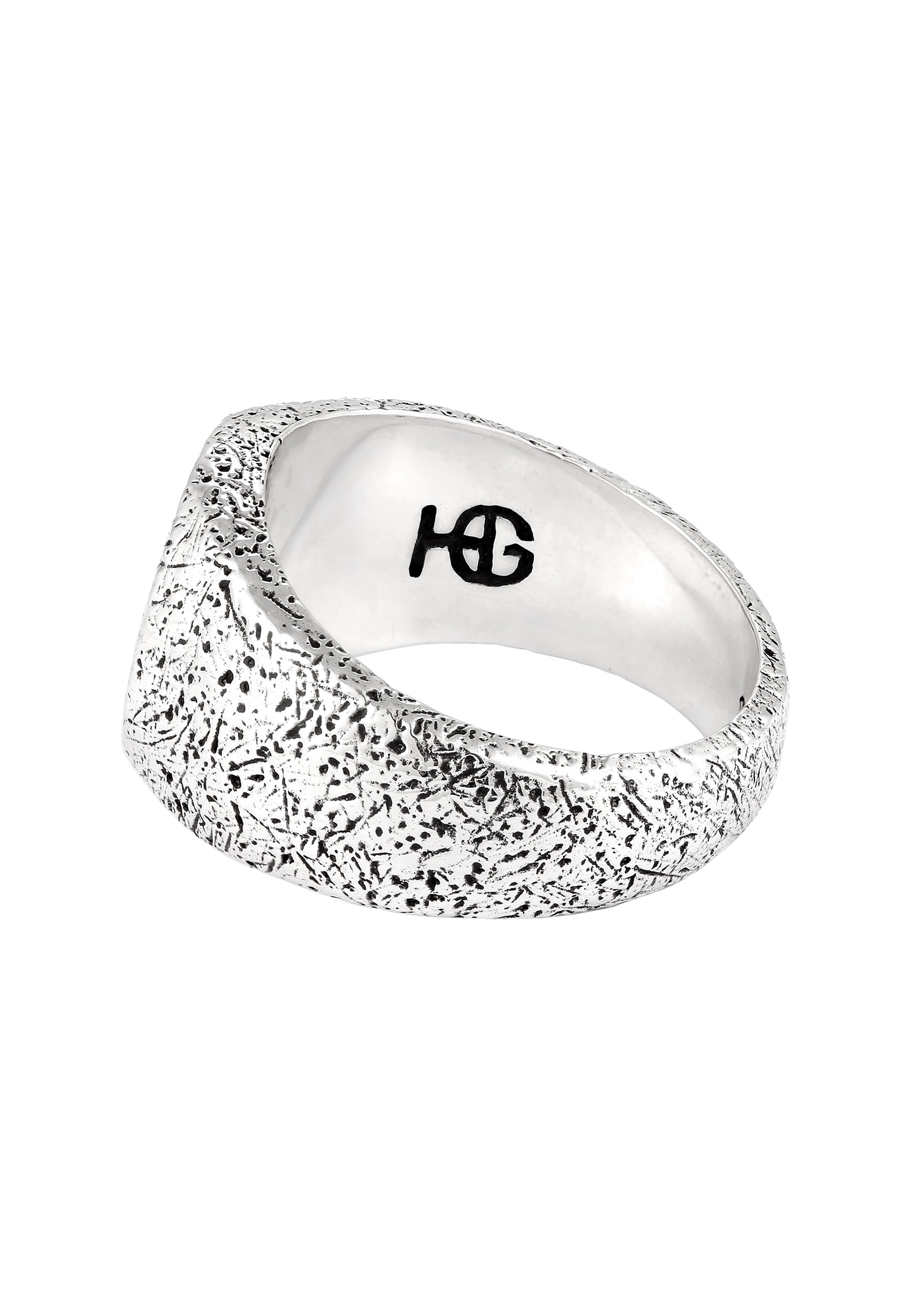 HAZE & GLORY Siegelring »Ring Siegelring Wave Onyx Schwarz 925 Sterling Silber«