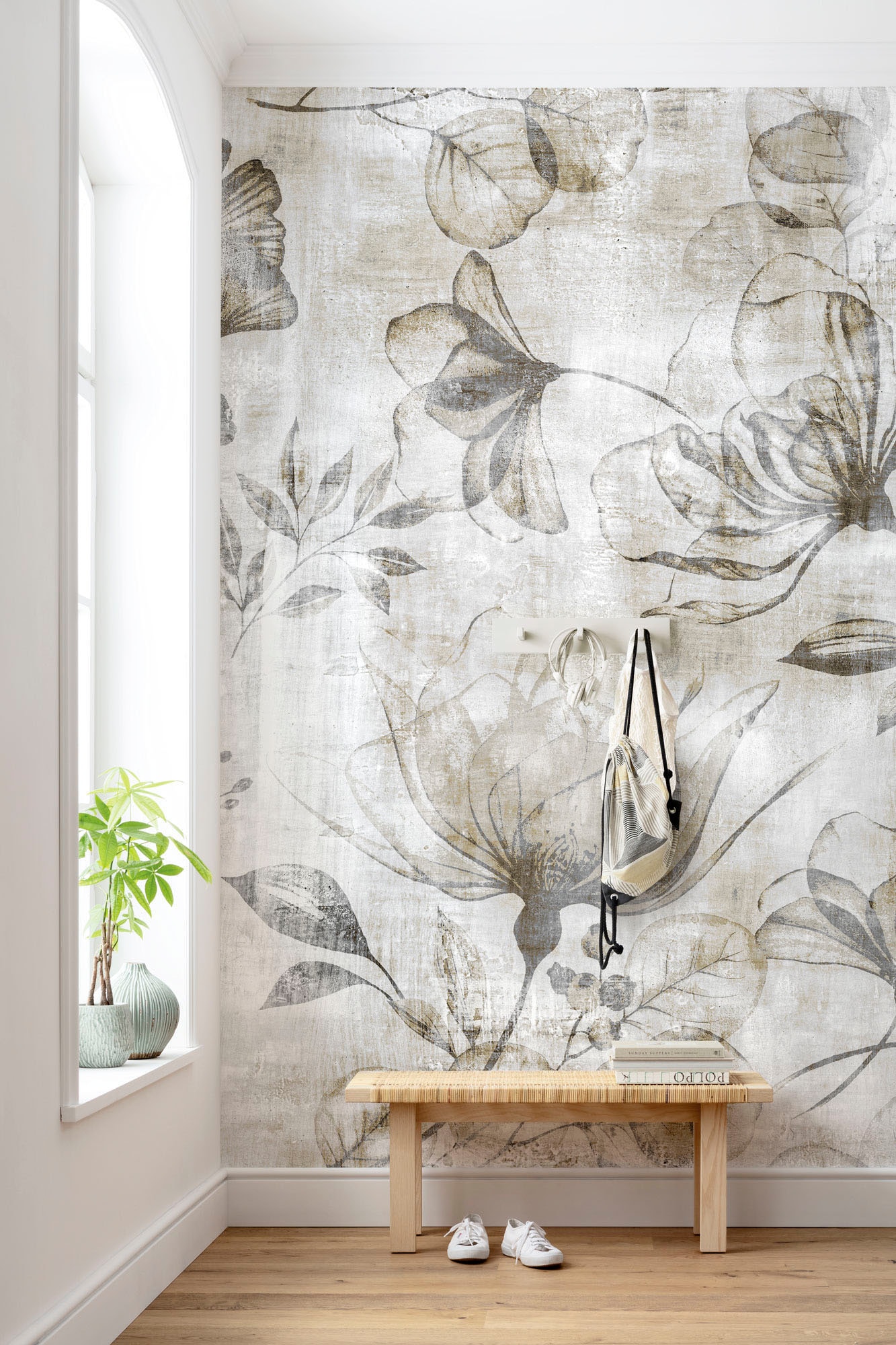 Komar Vliestapete »Digitaldruck Vlies - Rustic Roses - Größe 200 x 250 cm«, bedruckt, Wohnzimmer, Schlafzimmer