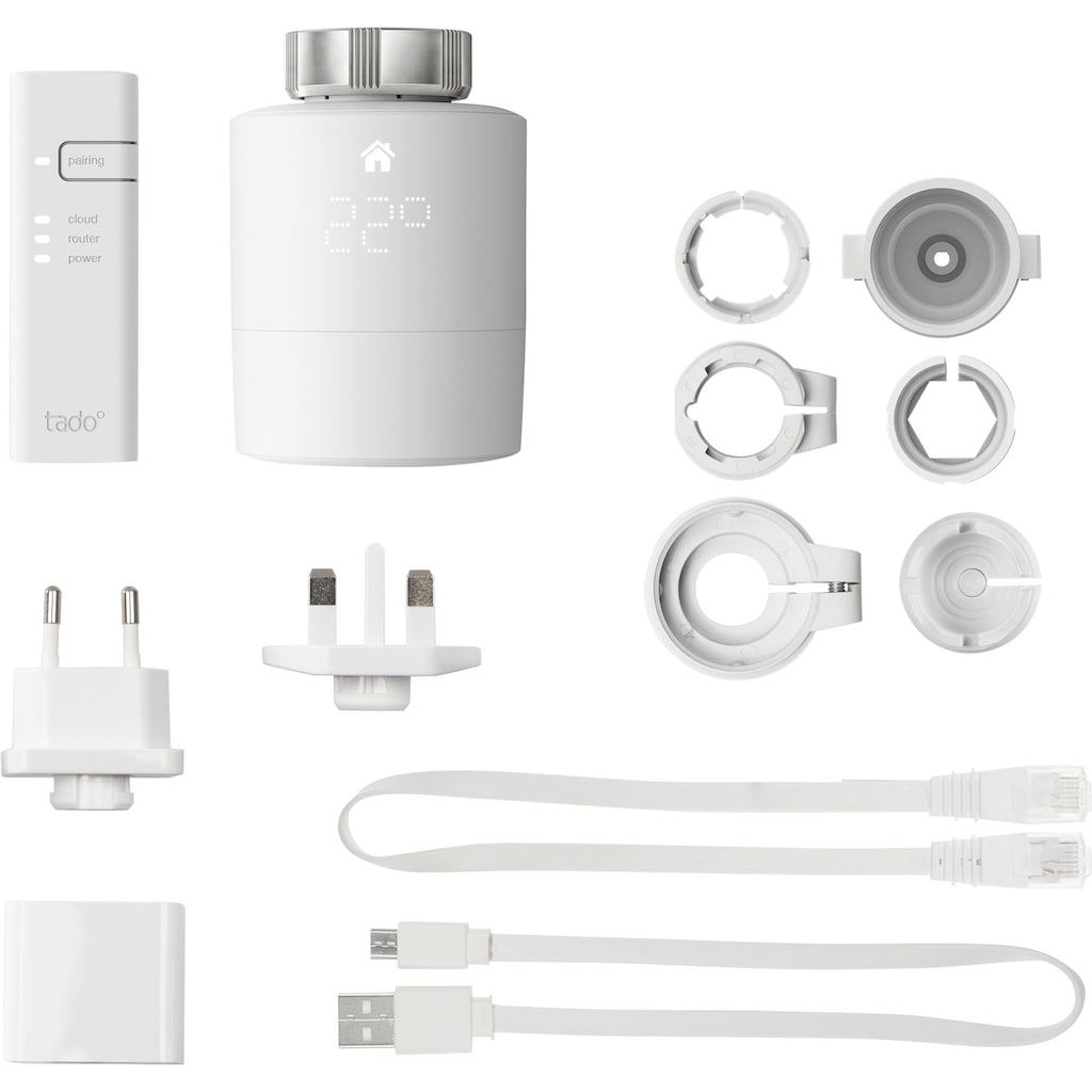 Tado Heizkörperthermostat »Starter Kit mit 2 Smarten Heizkörper-Thermostaten V3+«