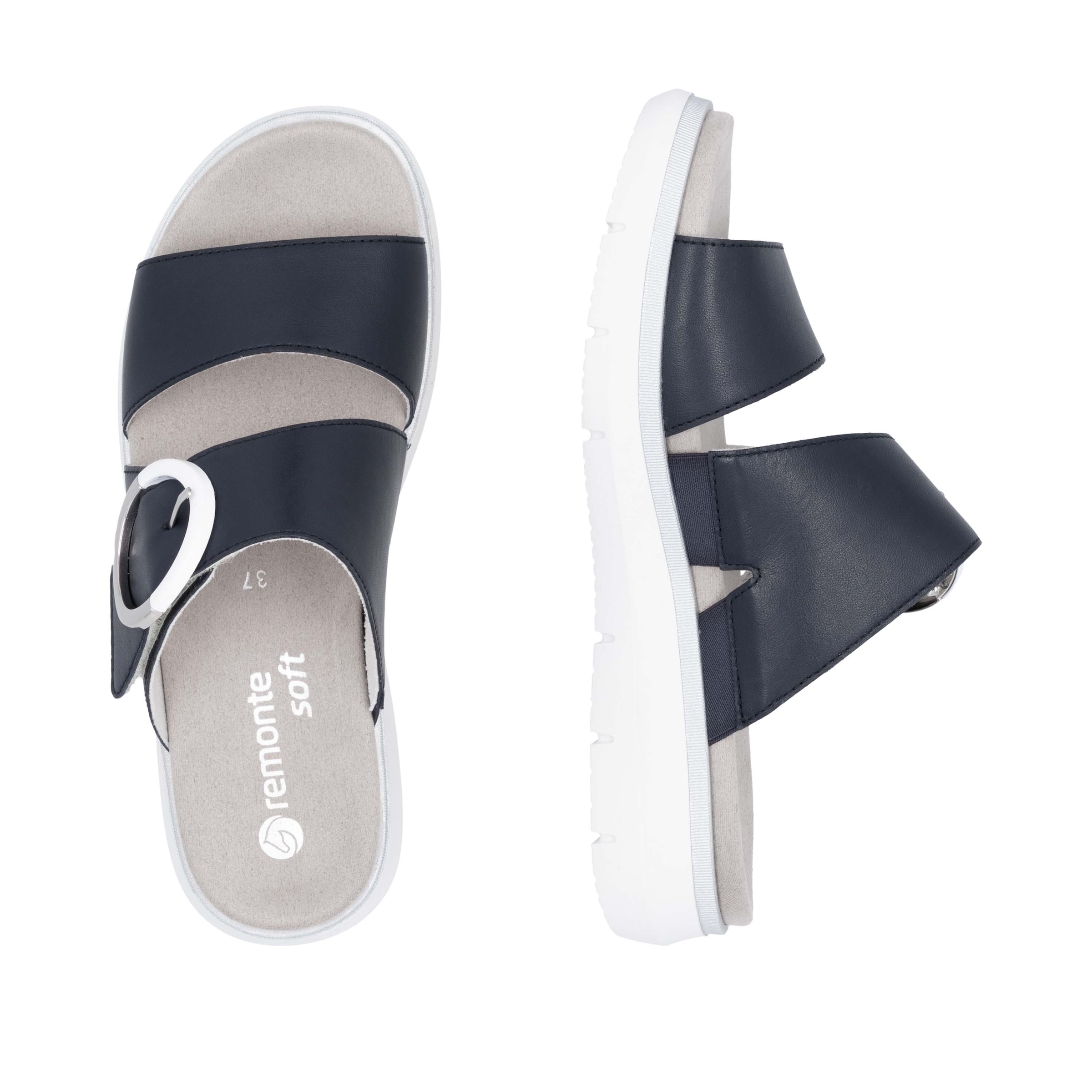 Remonte Pantolette, Keilabsatz, Sommerschuh, Bequemschuh mit Klettverschluss